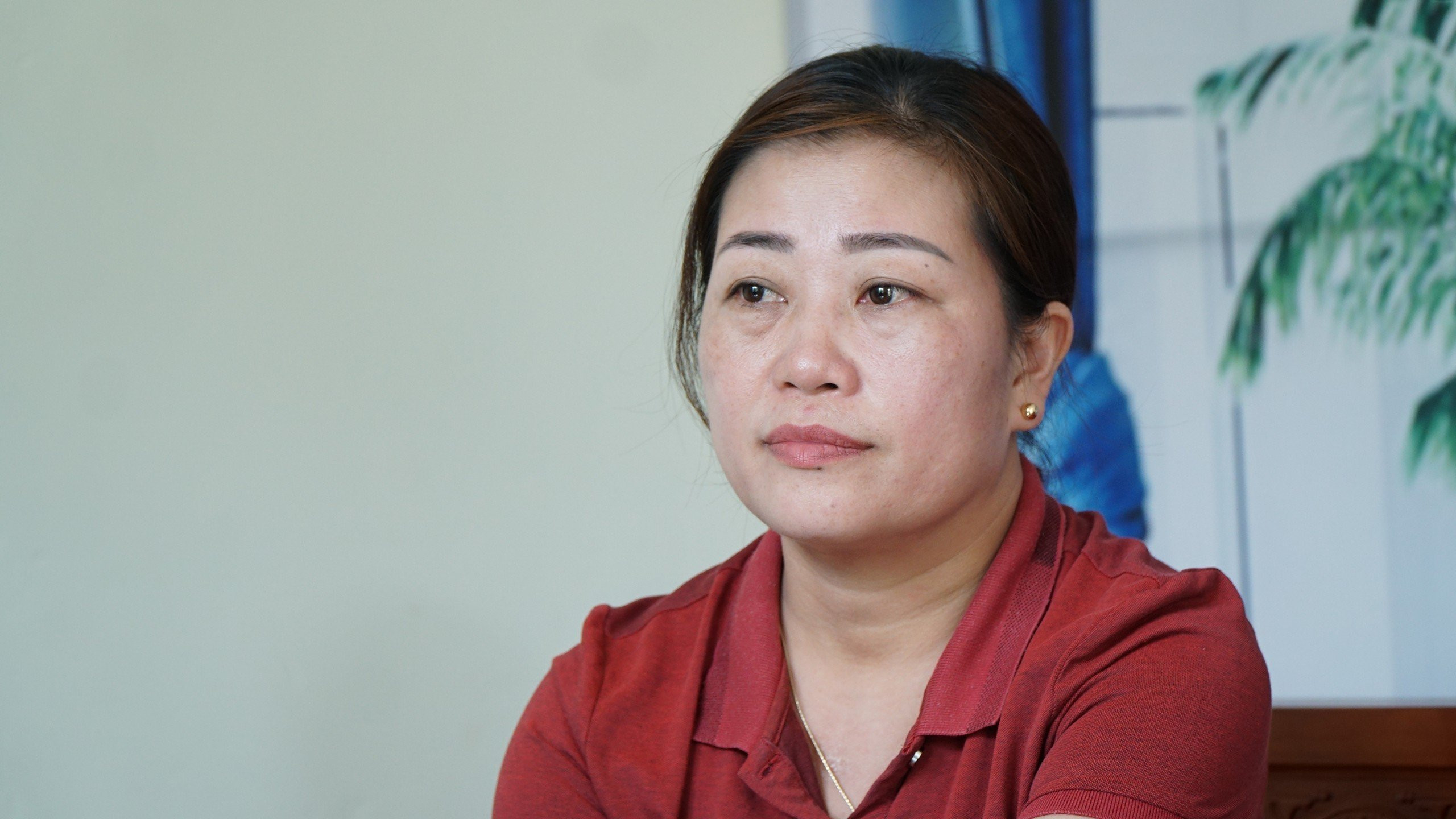 bna_Cô Nguyễn Thị Xuân - Hiệu trưởng Trường TCSH Tiến Thắng không dấu được cảm xúc khi nói về những đồng nghiệp của mình.jpg