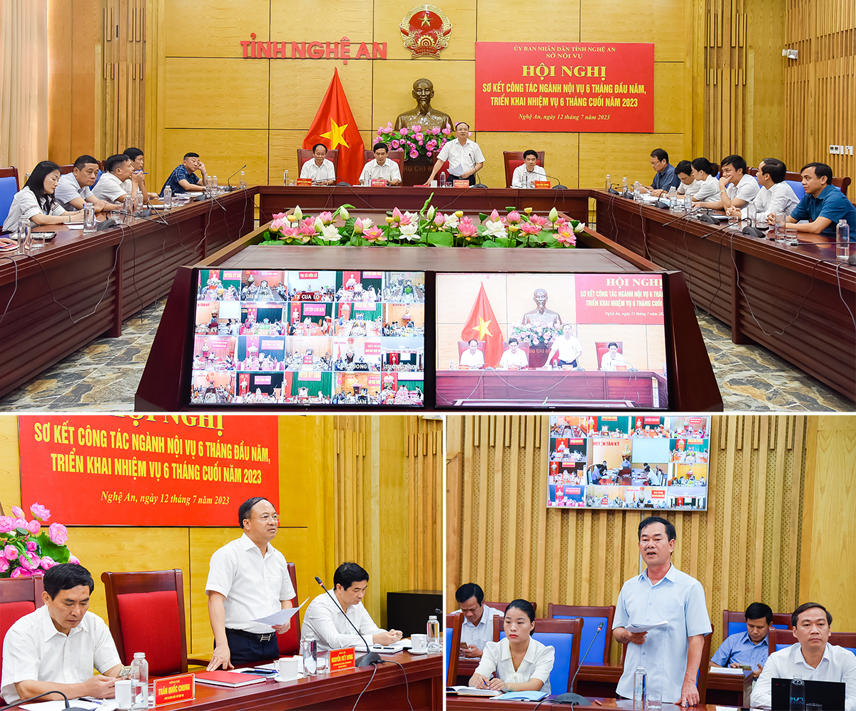 Sở Nội vụ tổ chức hội nghị sơ kết công tác ngành Nội vụ 6 tháng đầu năm 2023. Ảnh: Thanh Lê