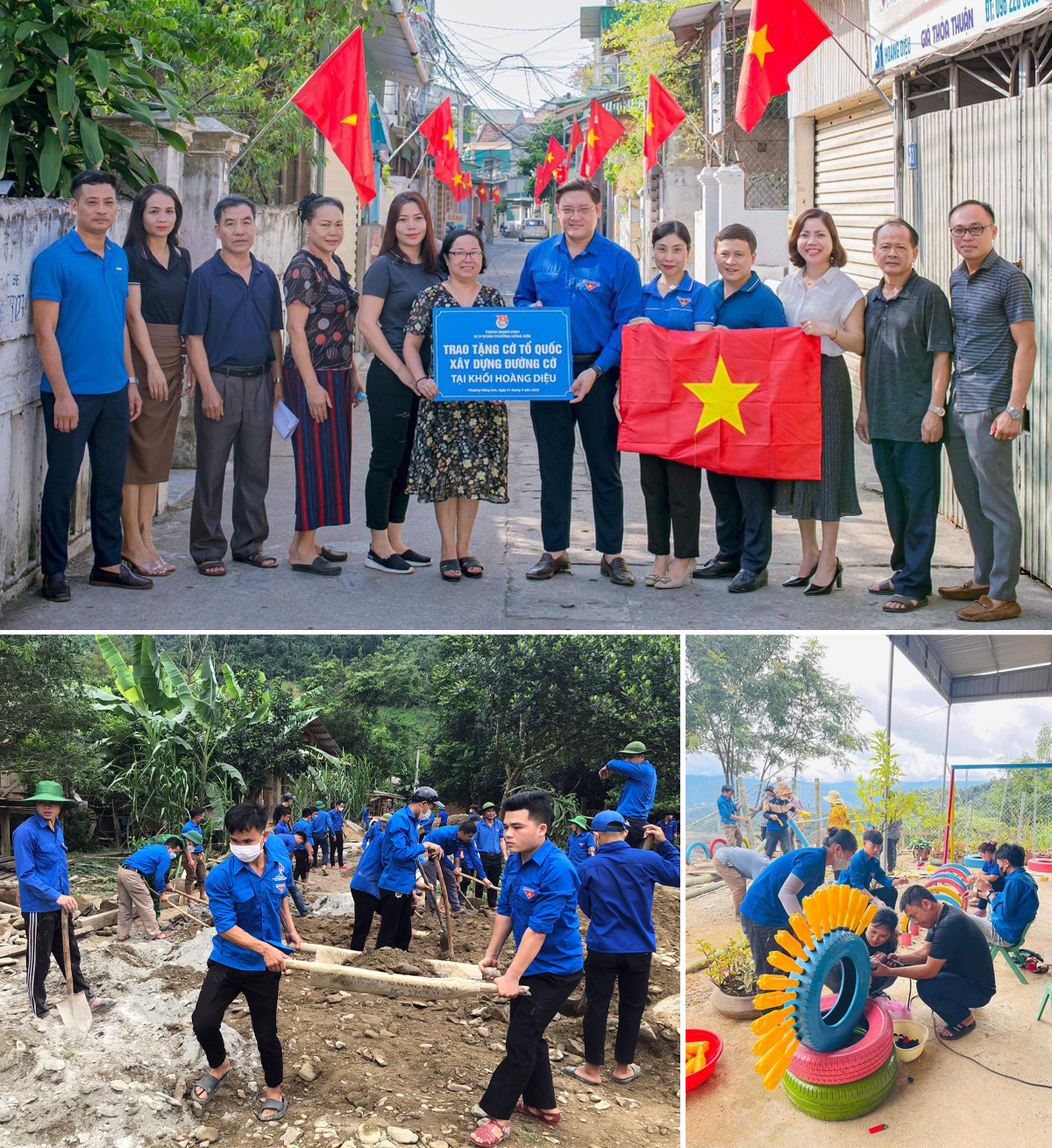 Cán bộ Đoàn tiên phong trong thực hiện các phong trào hành động tại địa phương.