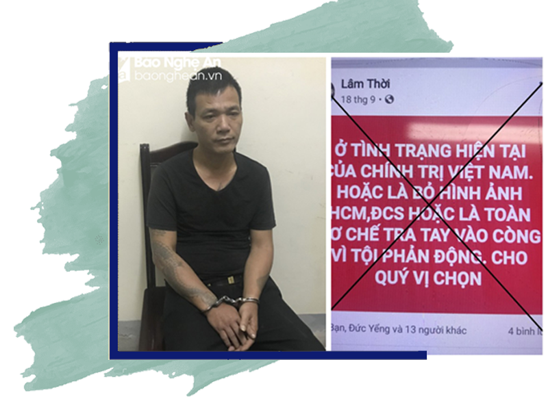 Một trong những nội dung bịa đặt mà đối tượng Nguyễn Văn Lâm đăng lên facebook