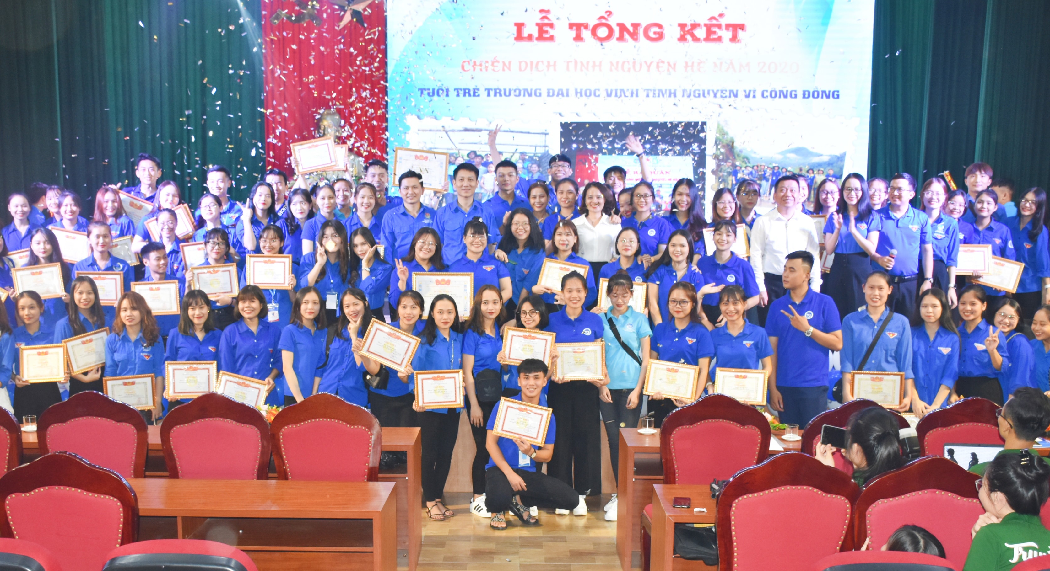 Lễ Tổng kết Chiến dịch Tình nguyện Hè năm 2023 của Đoàn trường Đại học Vinh. Ảnh tư liệu: Thanh Lê