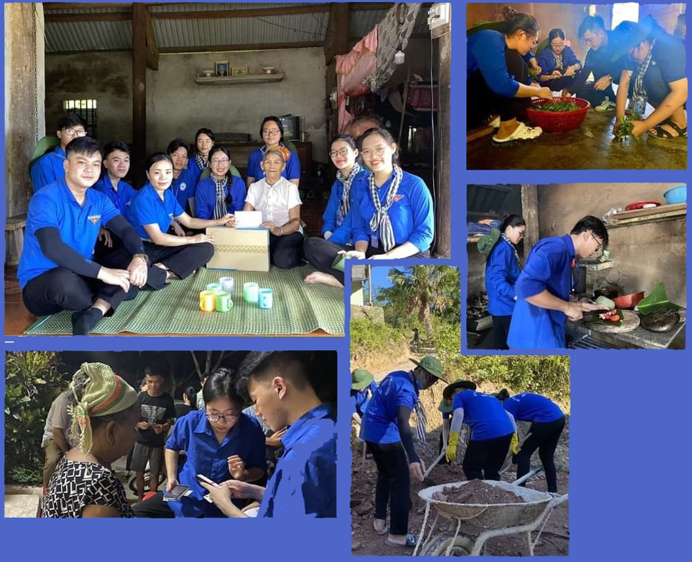 Ngoài việc tăng cường giáo dục chính trị, nâng cao nhận thức cho học sinh, sinh viên, Đoàn trường ĐH Vinh còn thiết kế bộ công cụ truyền thông để đăng tải lên các trang mạng xã hội. Ảnh: CSCC