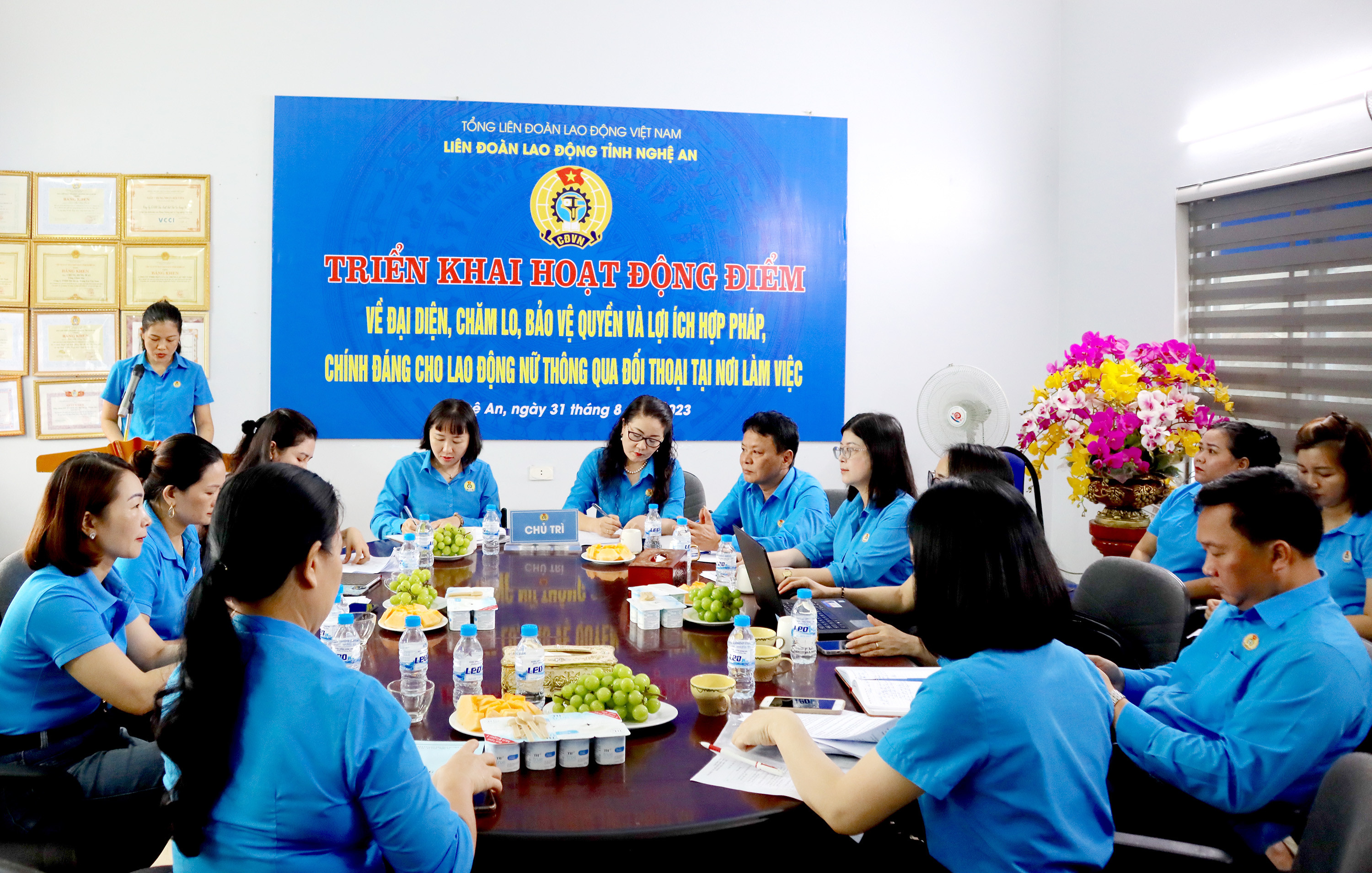 bna_triển khai đối thoại điểm cho nữ công nhân Trung Lai. Ảnh Diệp Thanh1.JPG