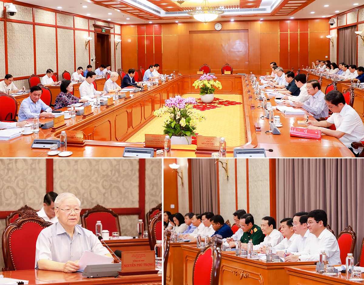 Bộ Chính trị tổng kết 10 năm thực hiện Nghị quyết số 26 về phương hướng, nhiệm vụ phát triển tỉnh Nghệ An đến năm 2020. Ảnh: Thành Duy