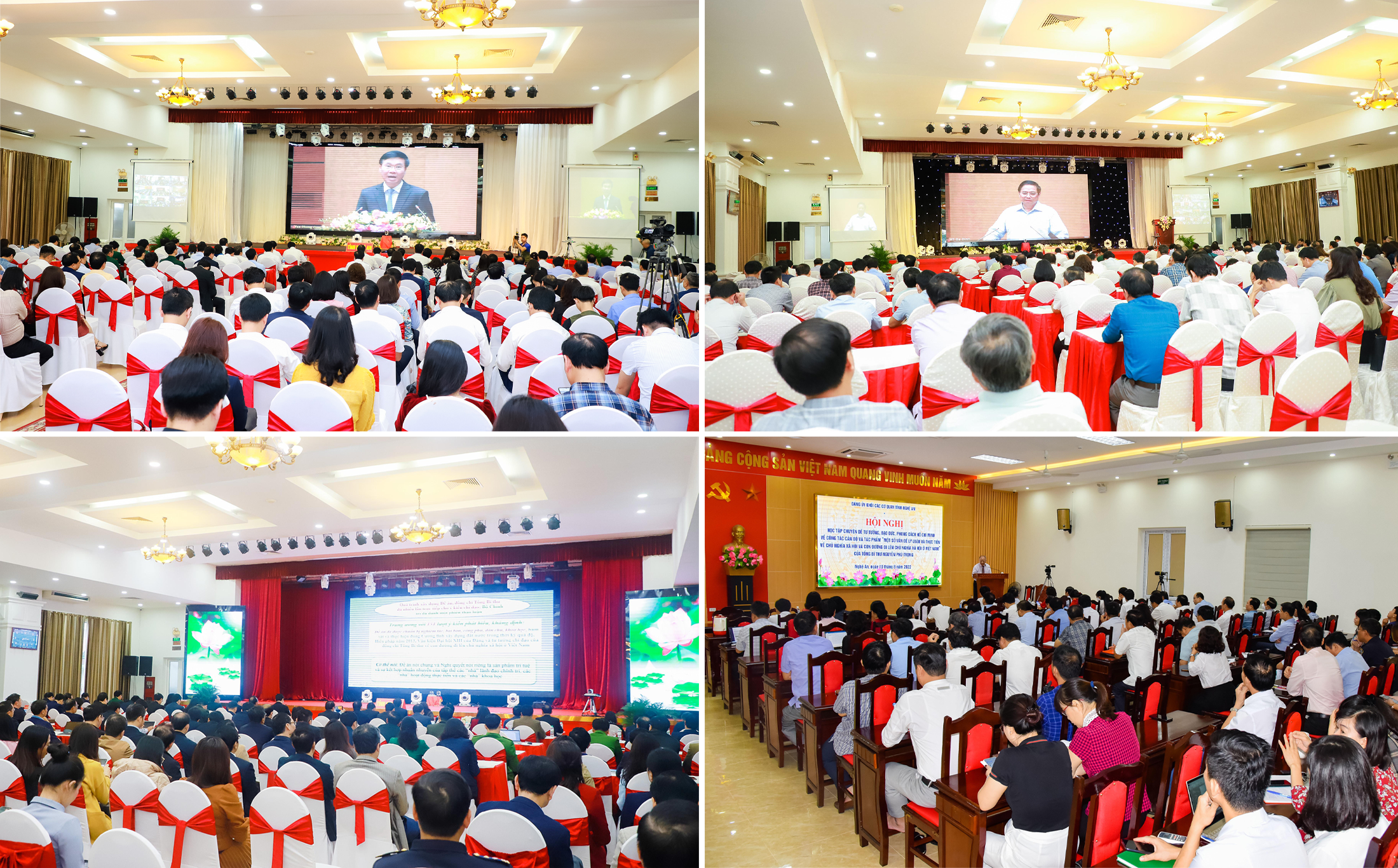 Hội nghị trực tuyến toàn quốc học tập Nghị quyết Đại hội XIII và học tập, quán triệt Nghị quyết Trung ương 5, khóa XIII của Đảng; Hội nghị học tập, quán triệt Nghị quyết Hội nghị Trung ương 6, khóa XIII; Đảng ủy Khối Các cơ quan tỉnh tổ chức học tập chuyên đề tư tưởng đạo đức, phong cách Hồ Chí Minh.