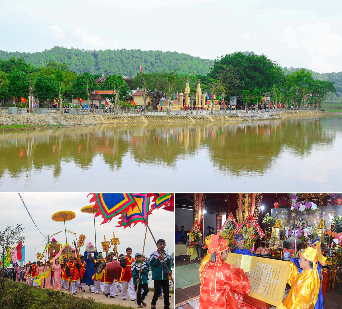 Lễ hội Đền Ông Hoàng Mười tại xã Hưng Thịnh (Hưng Nguyên). Ảnh: Đình Tuyên - PV