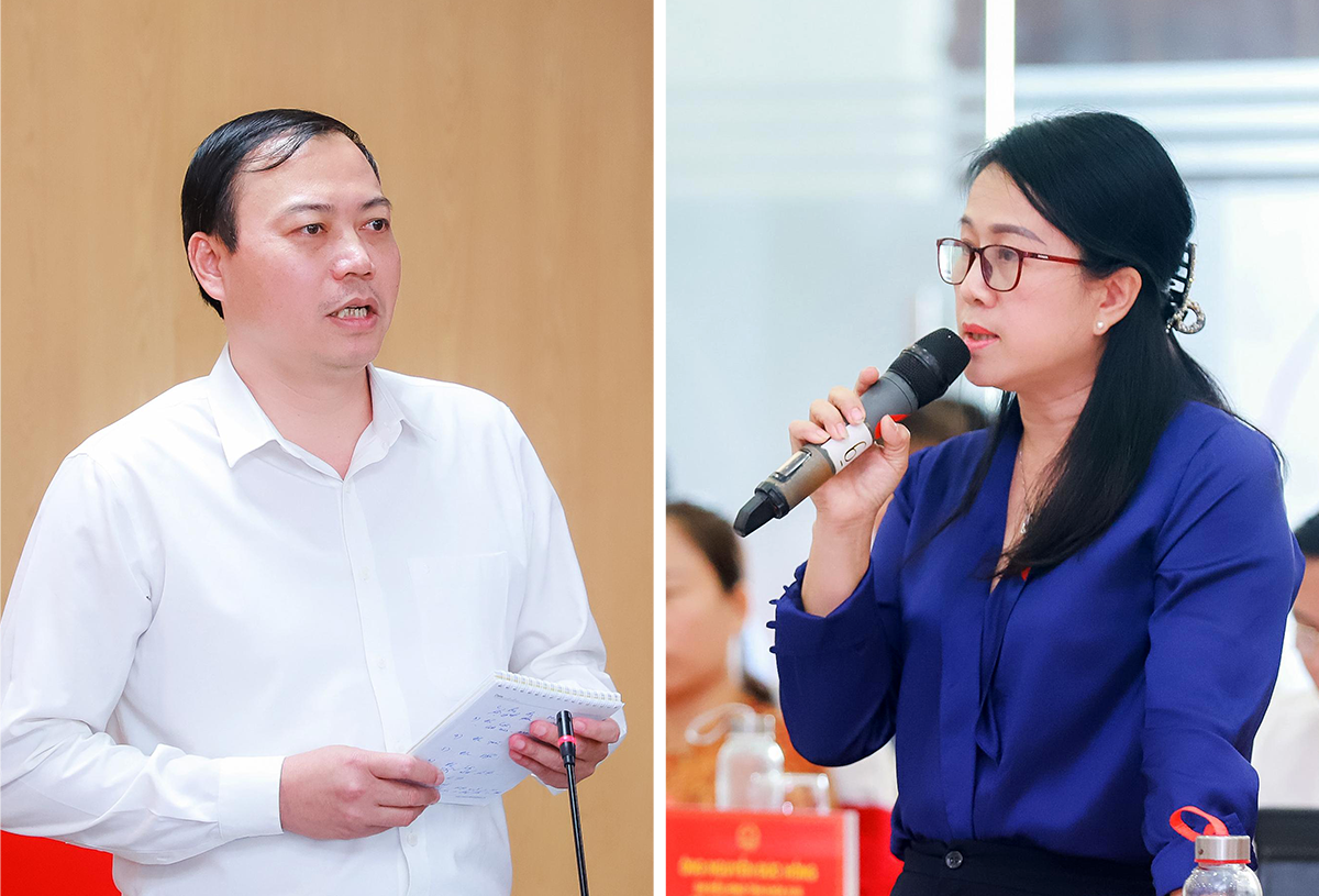 Ông Chu Đức Thái - Trưởng ban và bà Lục Thị Liên - Phó Trưởng ban Văn hóa - Xã hội, HĐND tỉnh.