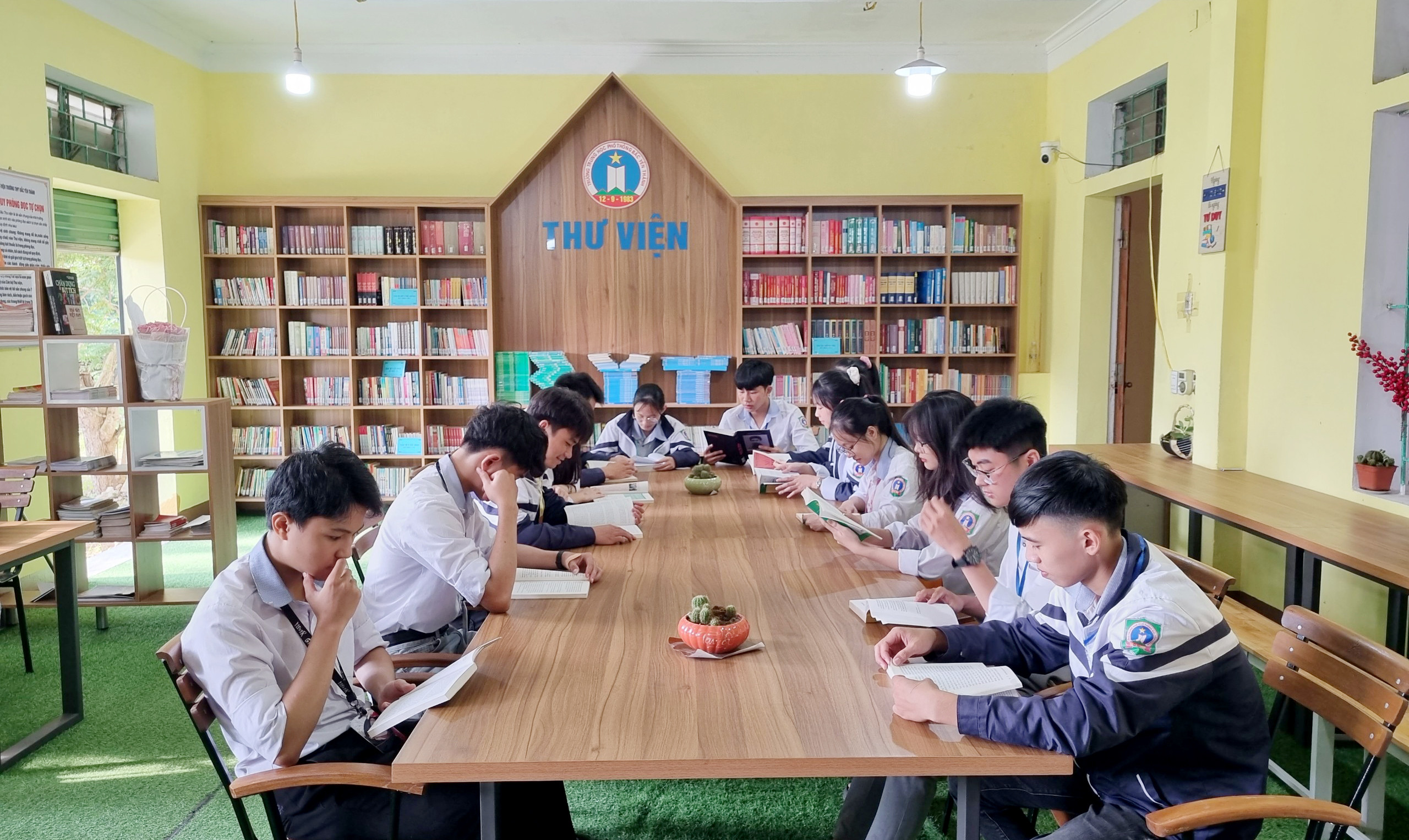 bna_Thư viện Trường THPT Bắc Yên Thành được đầu tư khang trang để phục vụ việc dạy và học của giáo viên và học sinh nhà trường..jpg