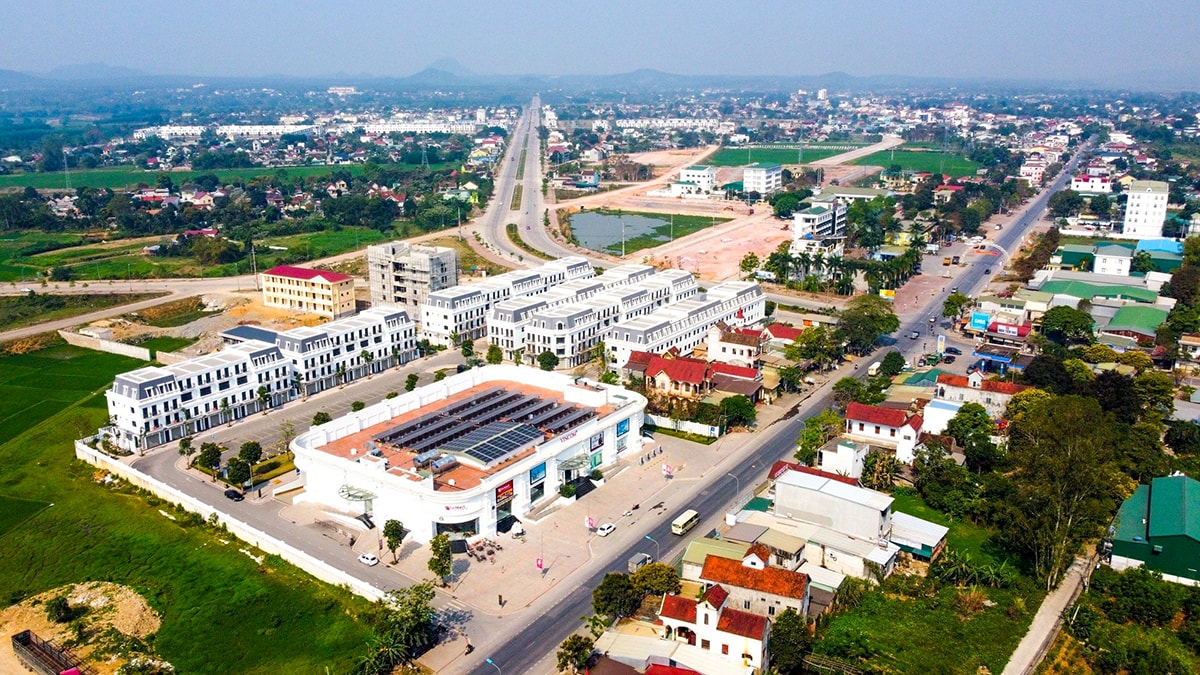 Khu đô thị mới ở phường Long Sơn (thị xã Thái Hòa). Ảnh: Thành Cường