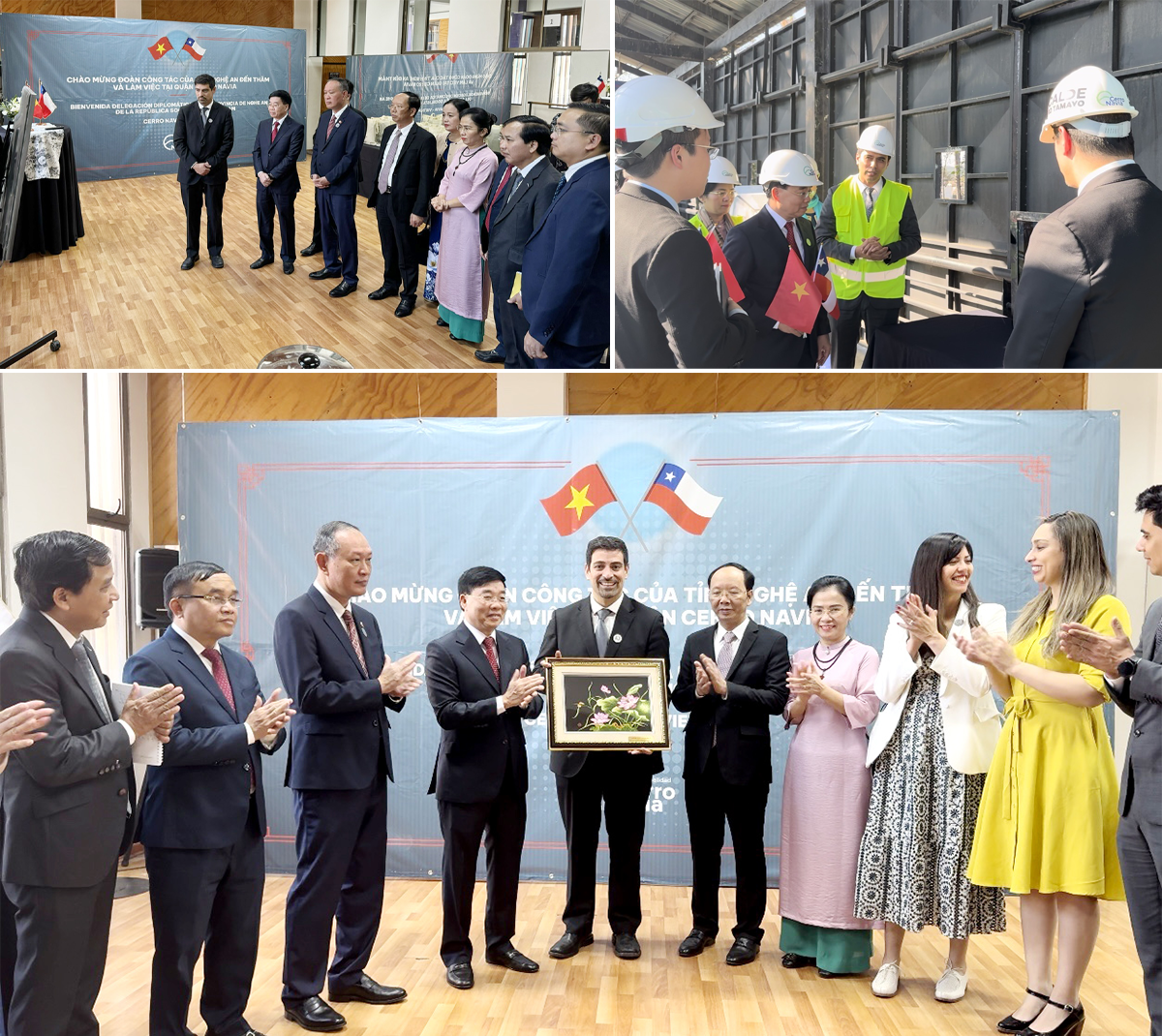Phó Bí thư Thường trực Tỉnh ủy Nguyễn Văn Thông và đoàn đại biểu tỉnh Nghệ An thăm và làm việc tại Cộng hòa Chile. Ảnh: Phan Tú