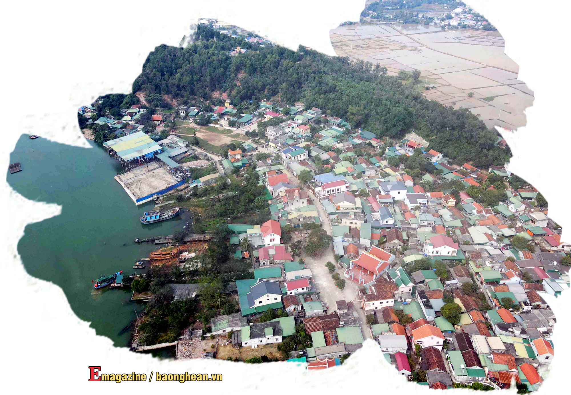 Quang cảnh làng Trung Kiên, xã Nghi Thiết (Nghi Lộc). Ảnh: Huy Thư