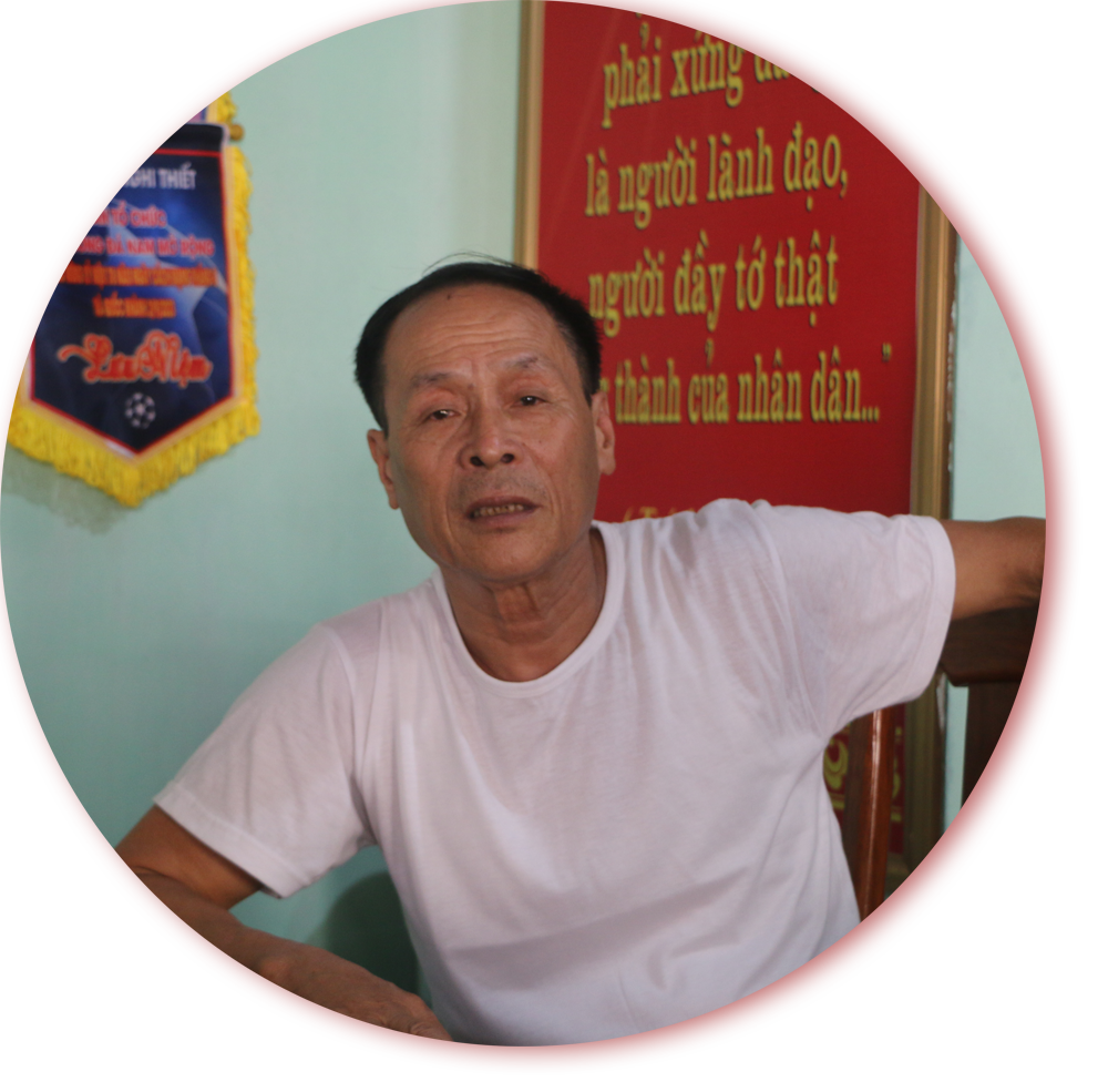 Ông Võ Văn Chiến - Bí thư Chi bộ xóm Đình, xã Nghi Thiết (Nghi Lộc). Ảnh: K.L