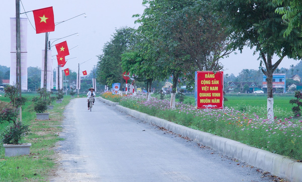 Một góc xã Thanh Liên hiện nay. Ảnh: Mai Hoa