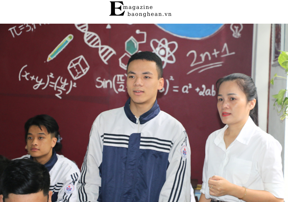 Từ một học sinh bị trượt lớp 10 công lập - học sinh Thế Anh - Trường THPT Nguyễn Trường Tộ đã nỗ lực để giành giải Nhì môn toán học sinh giỏi tỉnh.