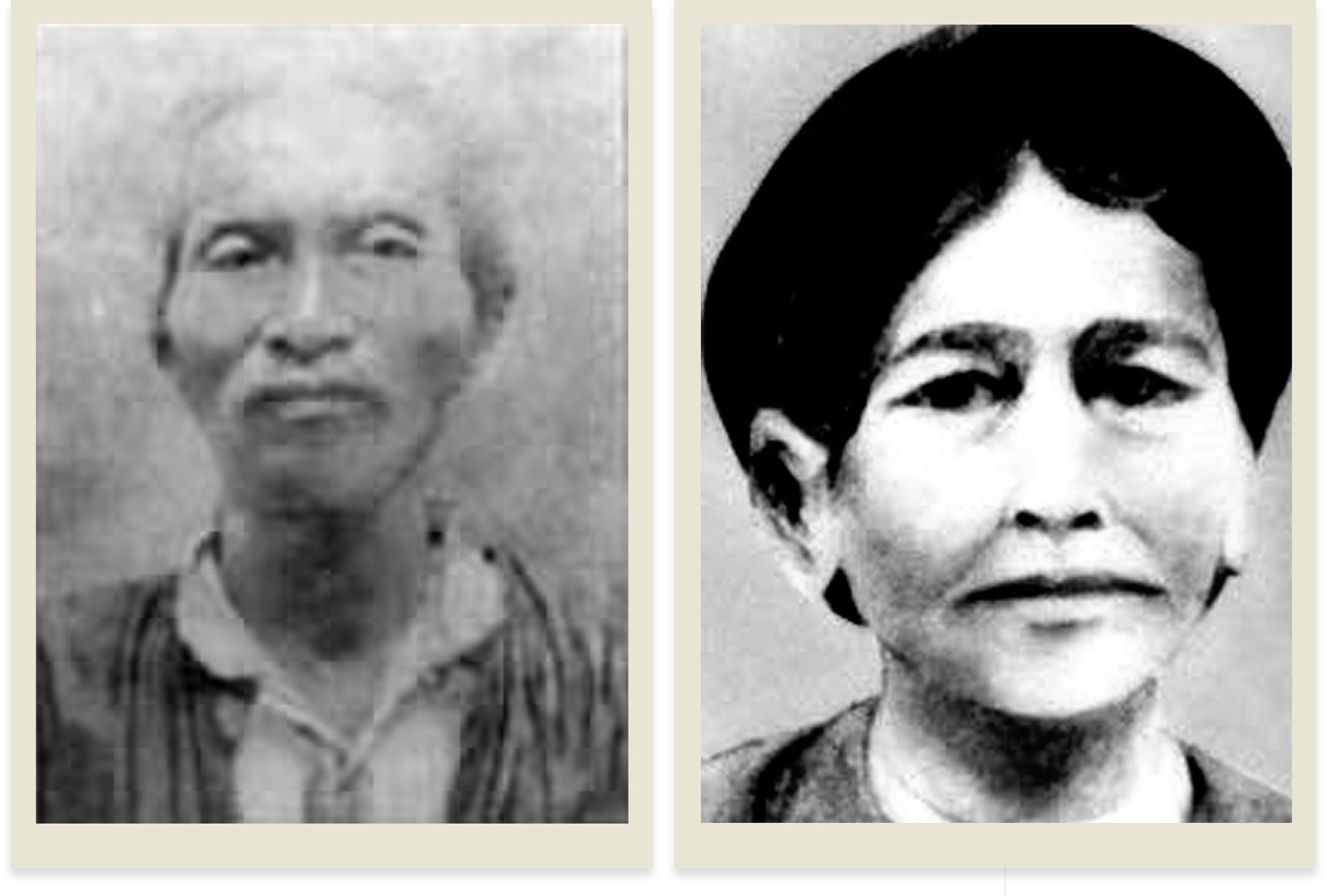 Chân dung ông Nguyễn Sinh Sắc và bà Hoàng Thị Loan. Nguồn: Tư liệu