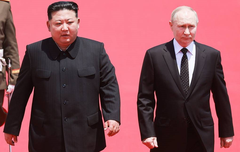 Nhà lãnh đạo Triều Tiên Kim Jong-un và Tổng thống Nga Vladimir Putin. Ảnh: TASS