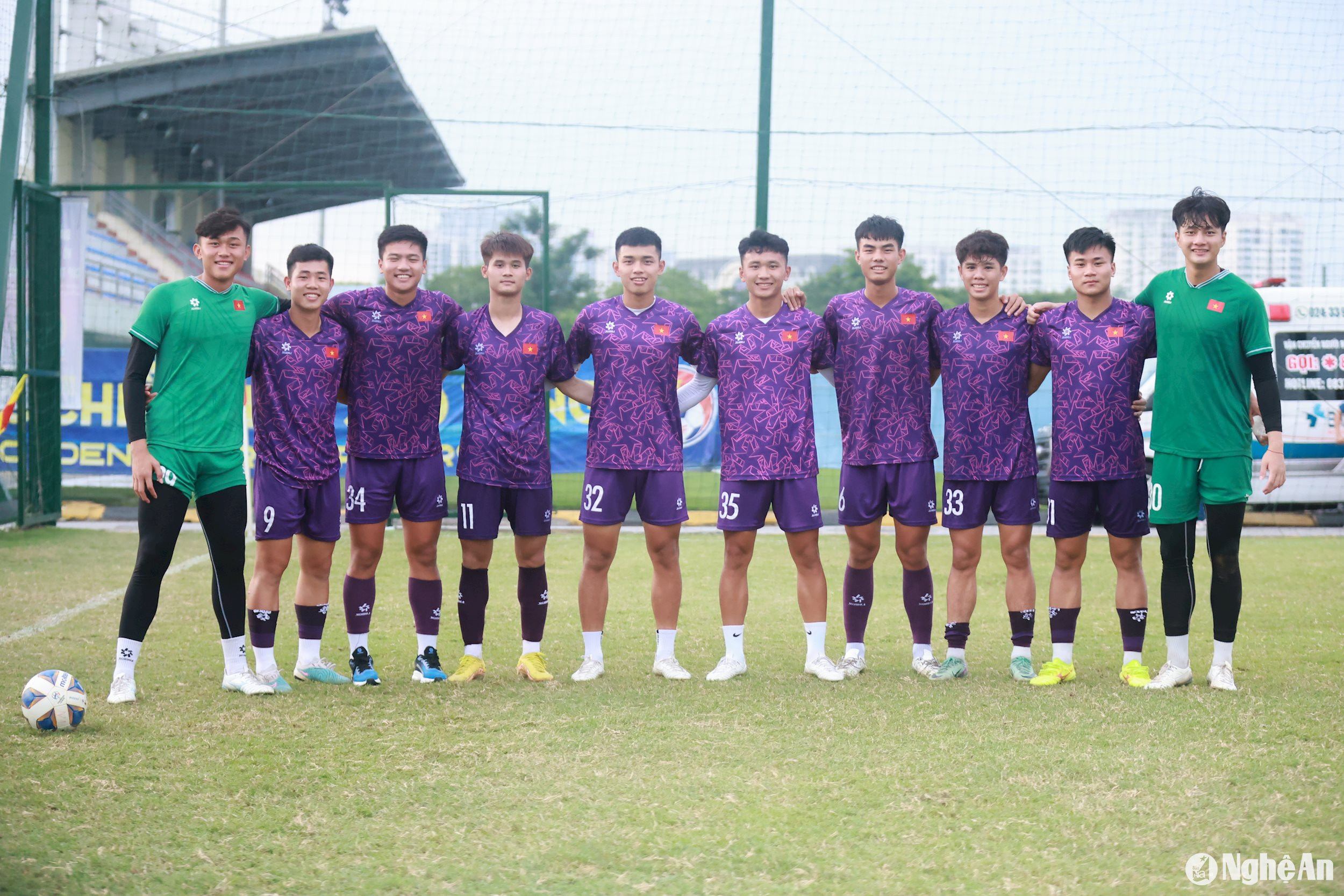 Những cầu thủ thuộc biên chế CLB Sông Lam Nghệ An trong đội hình của đội tuyển U19 Việt Nam. Ảnh: Hải Hoàng