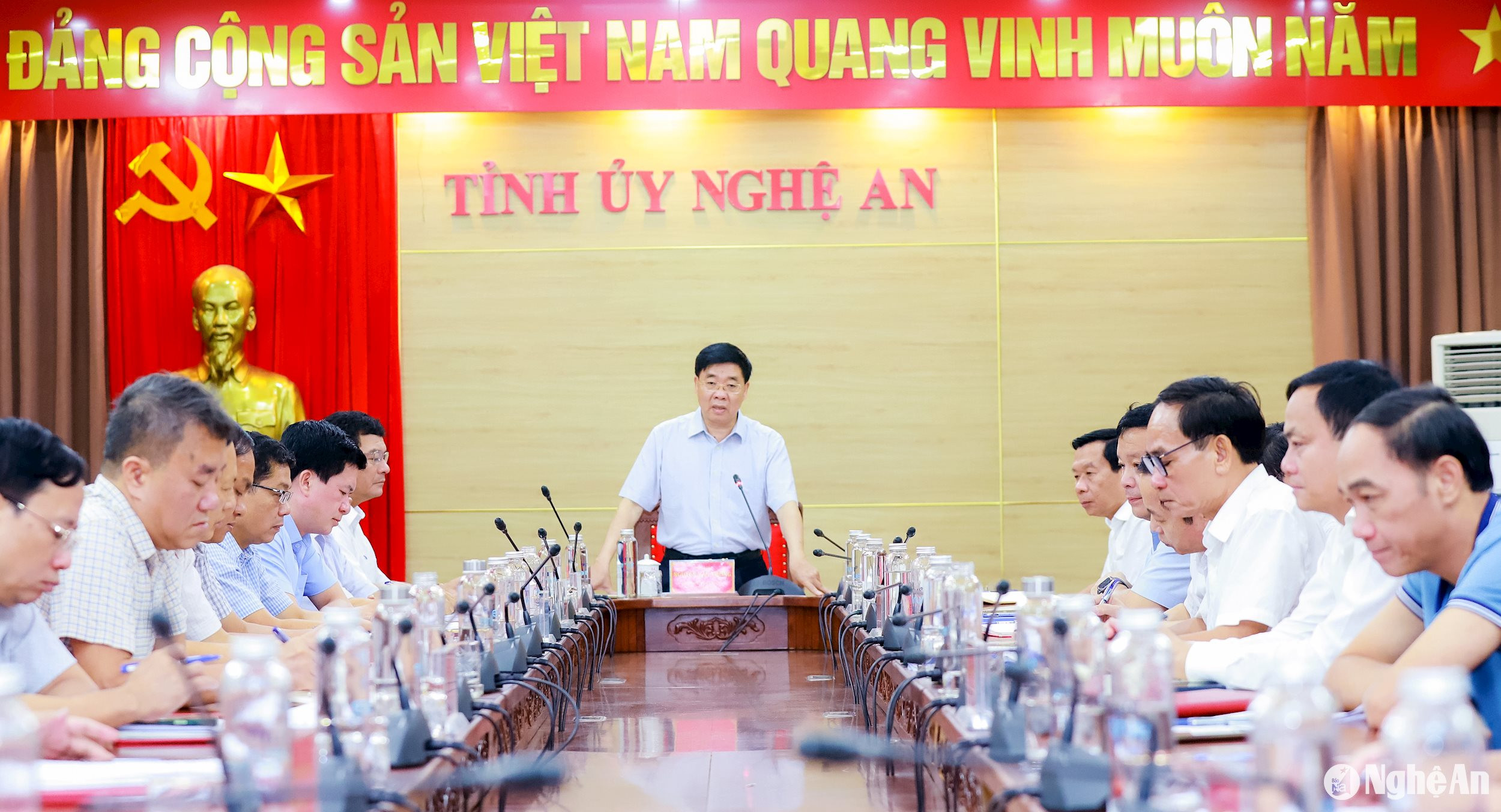 Quảng cảnh cuộc làm việc. Ảnh: Thành Duy