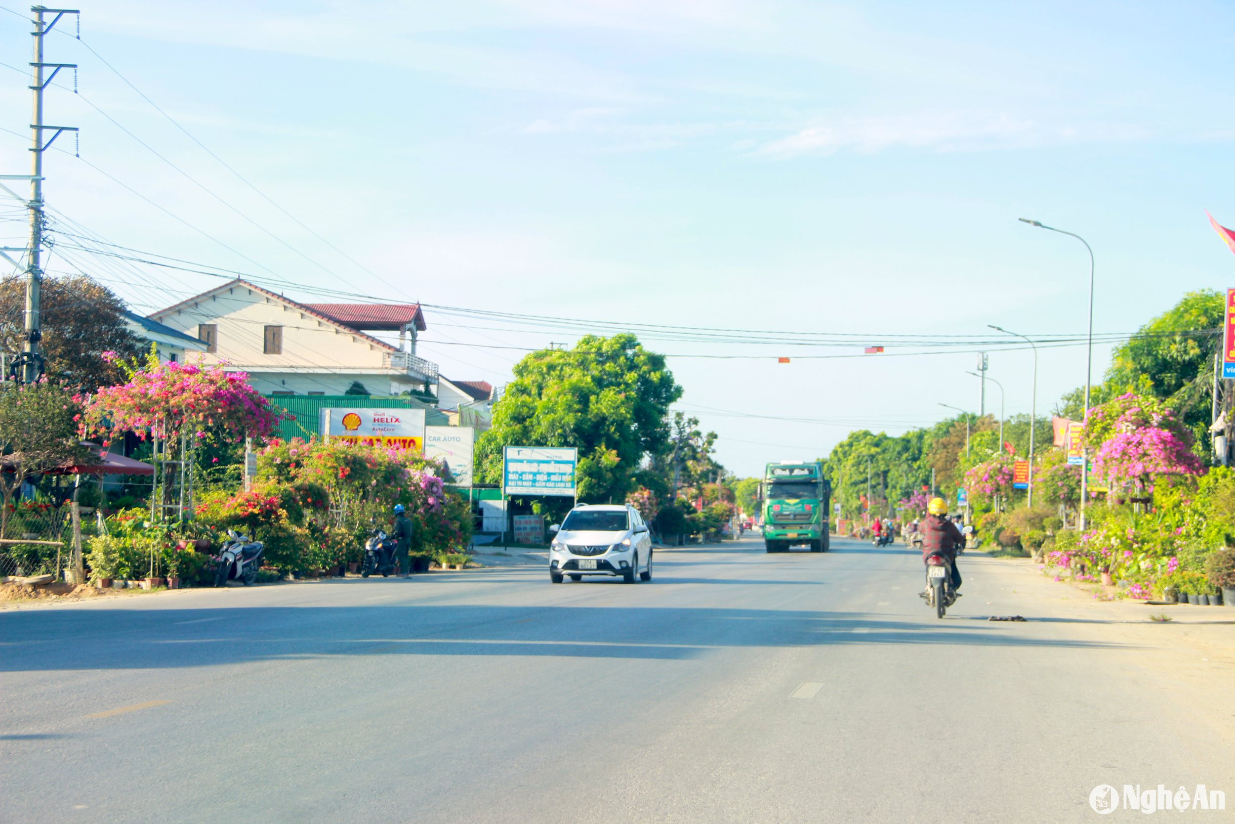 xã Nghi Ân có Quốc lộ 46 chạy qua ảnh Quang An