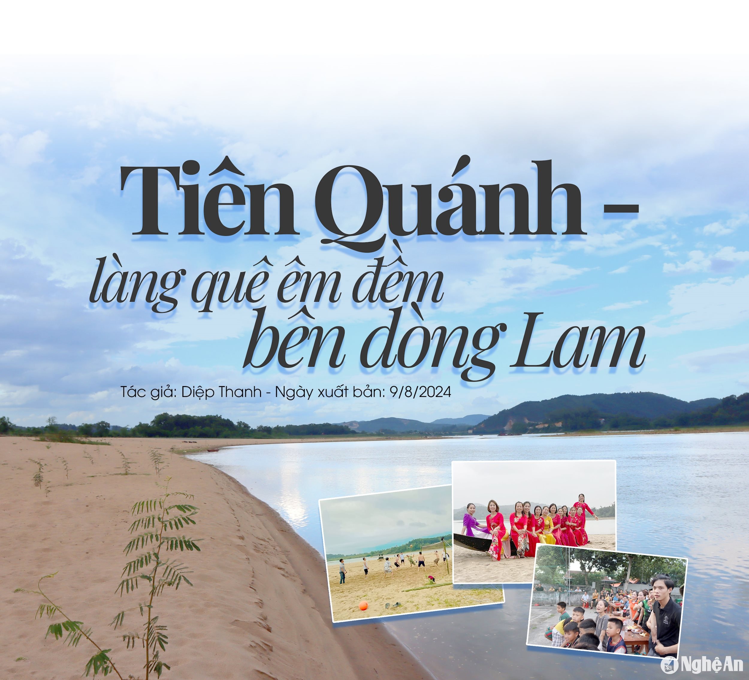 Bãi sông êm đềm của người dân Tiên Quánh. Ảnh Diệp Thanh