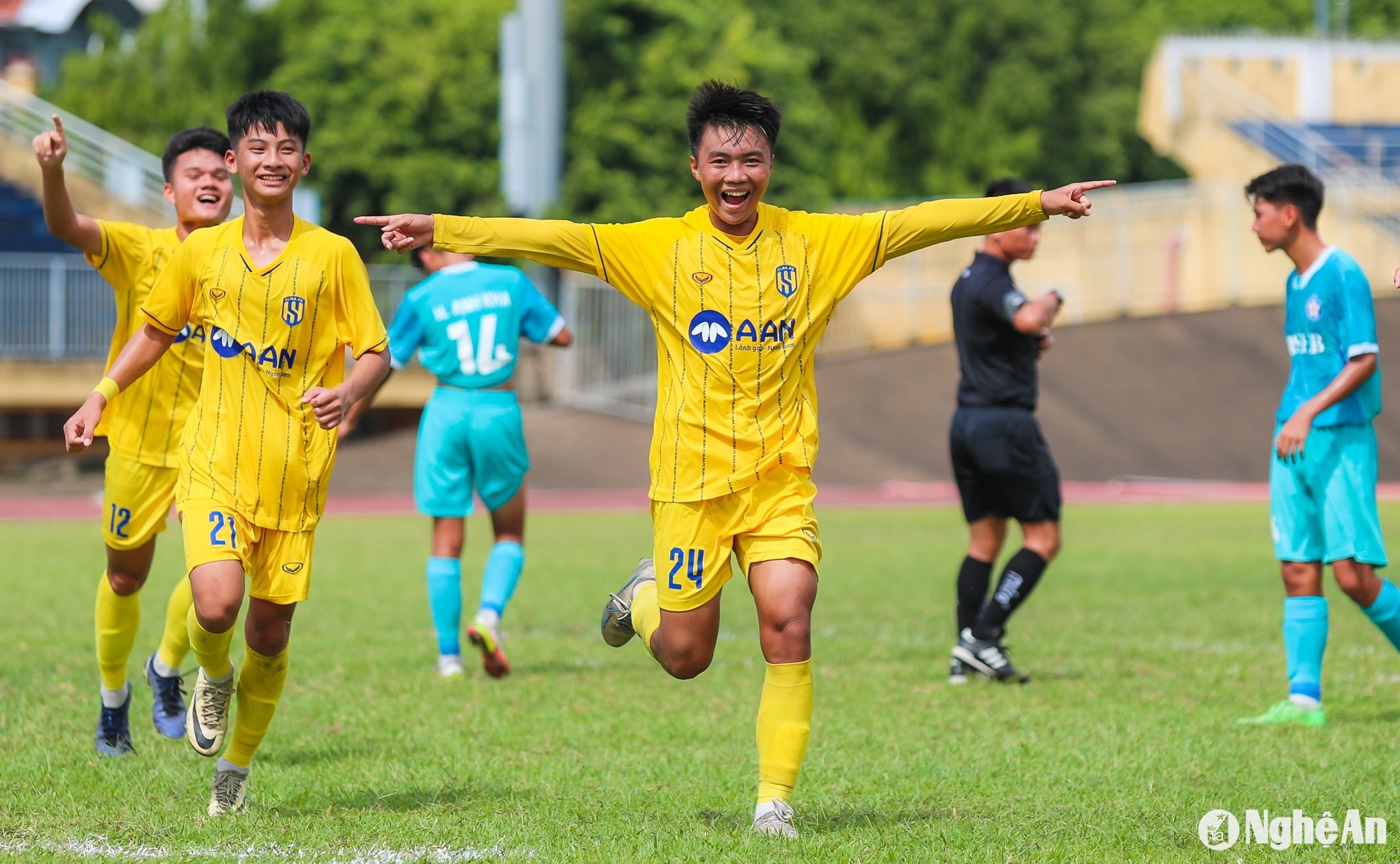 U15 Sông Lam Nghệ An nằm ở bảng đấu dễ thở tại vòng chung kết U15 Quốc gia 2024. Ảnh: Đức Anh