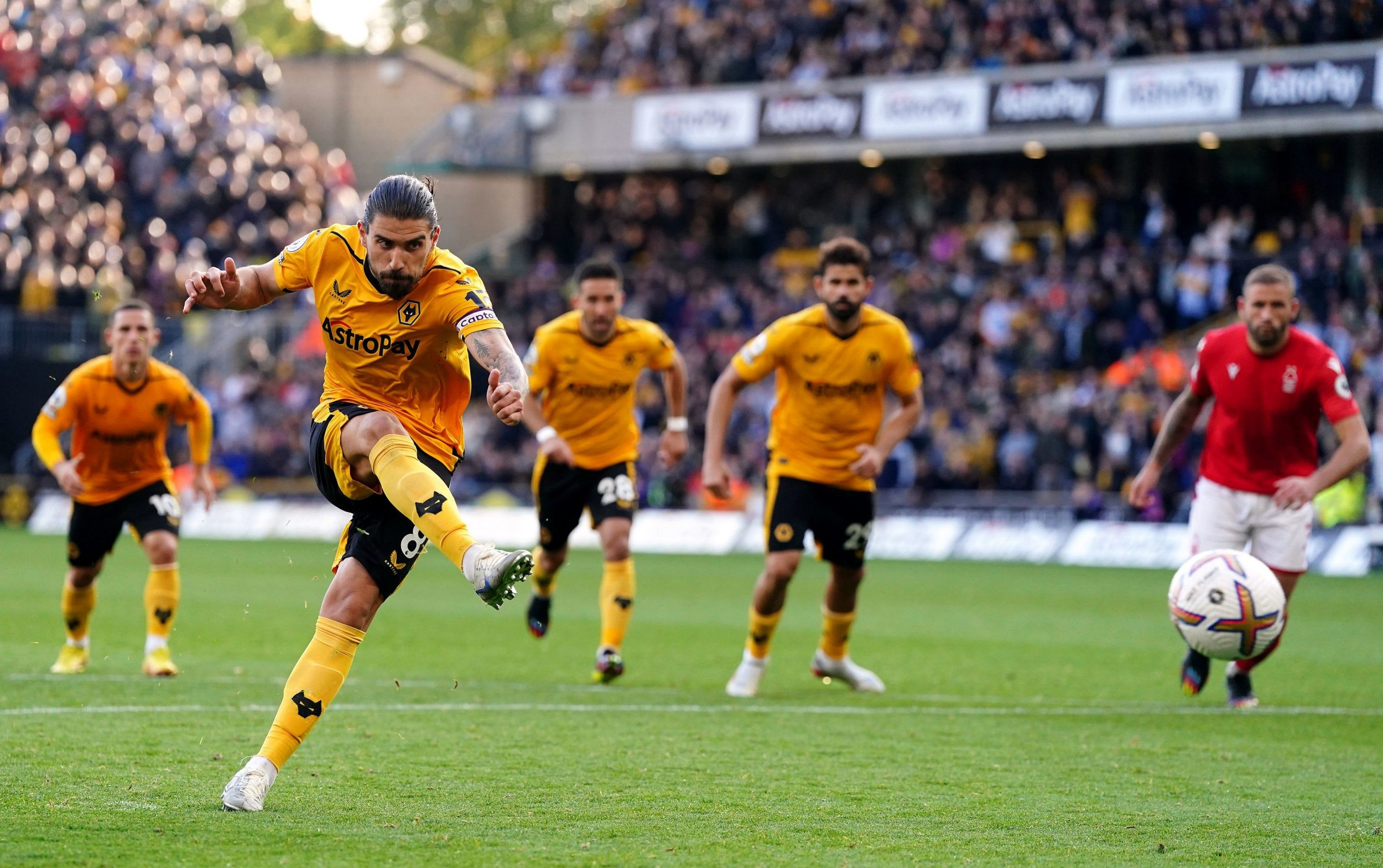 Wolves out of relegation zone as Ruben Neves penalty enough to brush aside Nottingham Forest