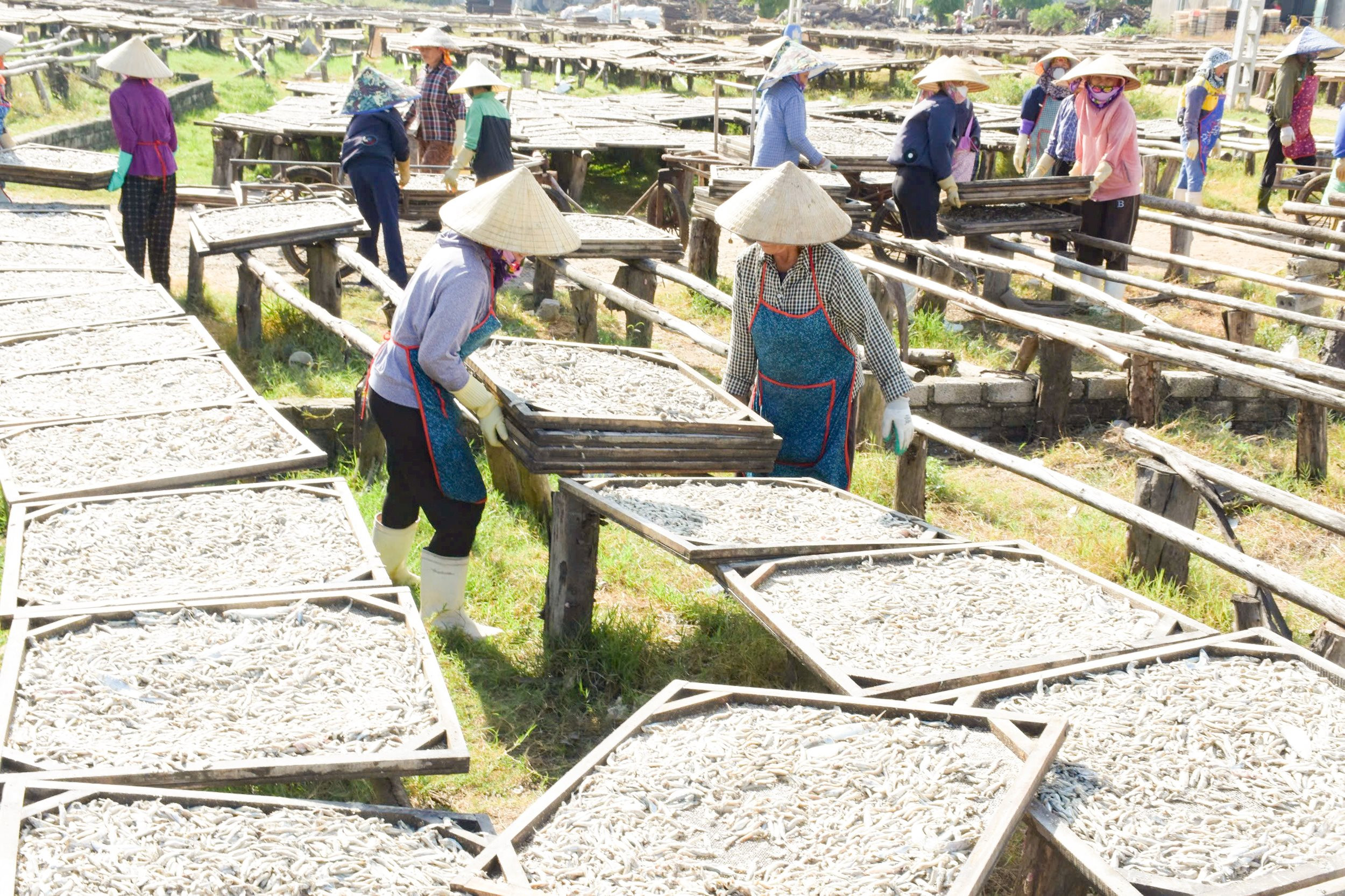 Làm việc trong những ngày nghỉ lễ, tết ngoài tiền lương, công nhân được thưởng thêm tiền, tổ chức liên hoa. Ảnh: T.P