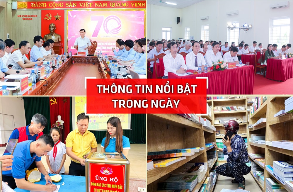 Nghệ An: Thông tin nổi bật ngày 12/9 Nghệ An: Thông tin nổi bật ngày 12/9