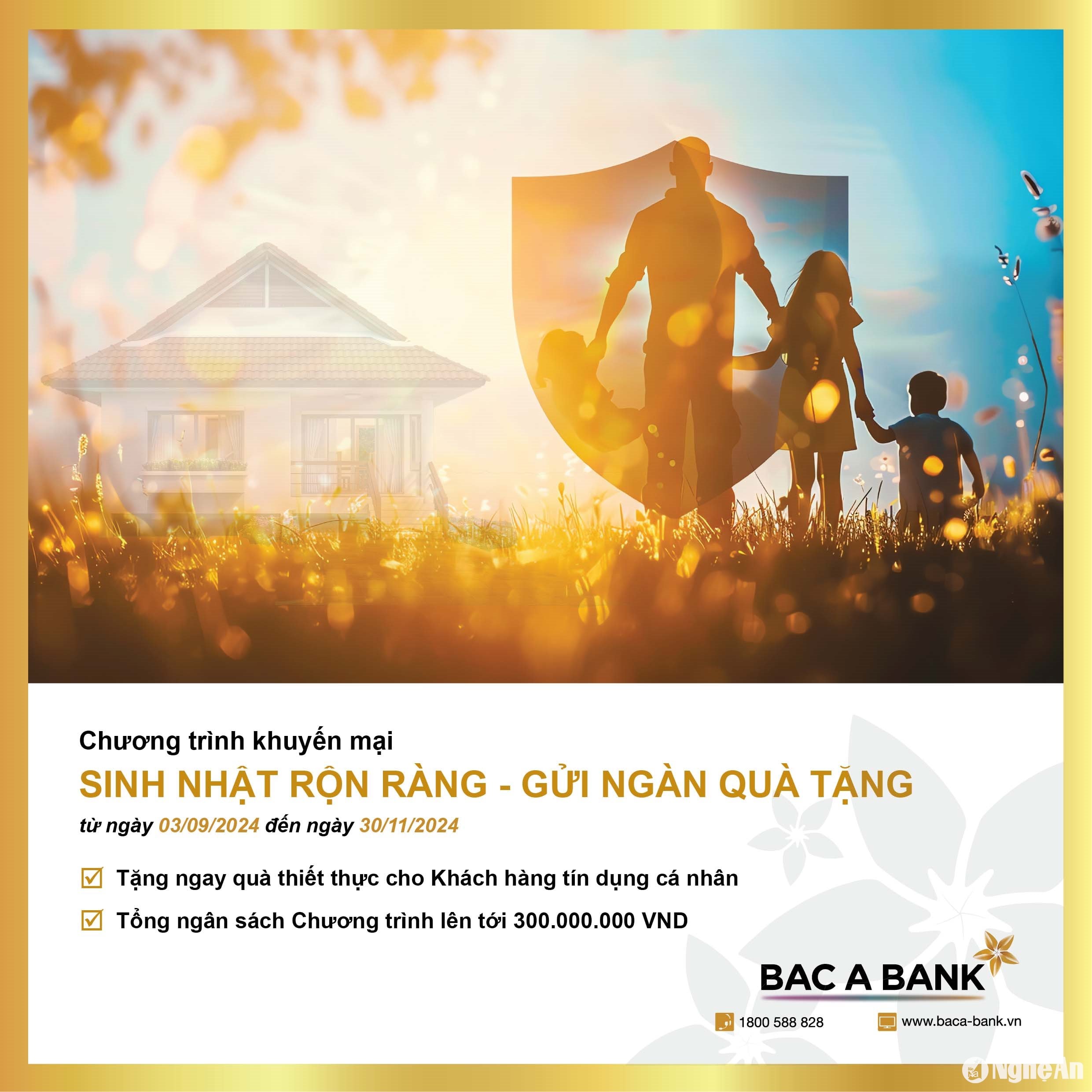  %22Sinh nhật rộn ràng, gửi quà tặng%22. Ảnh- BAC A BANK