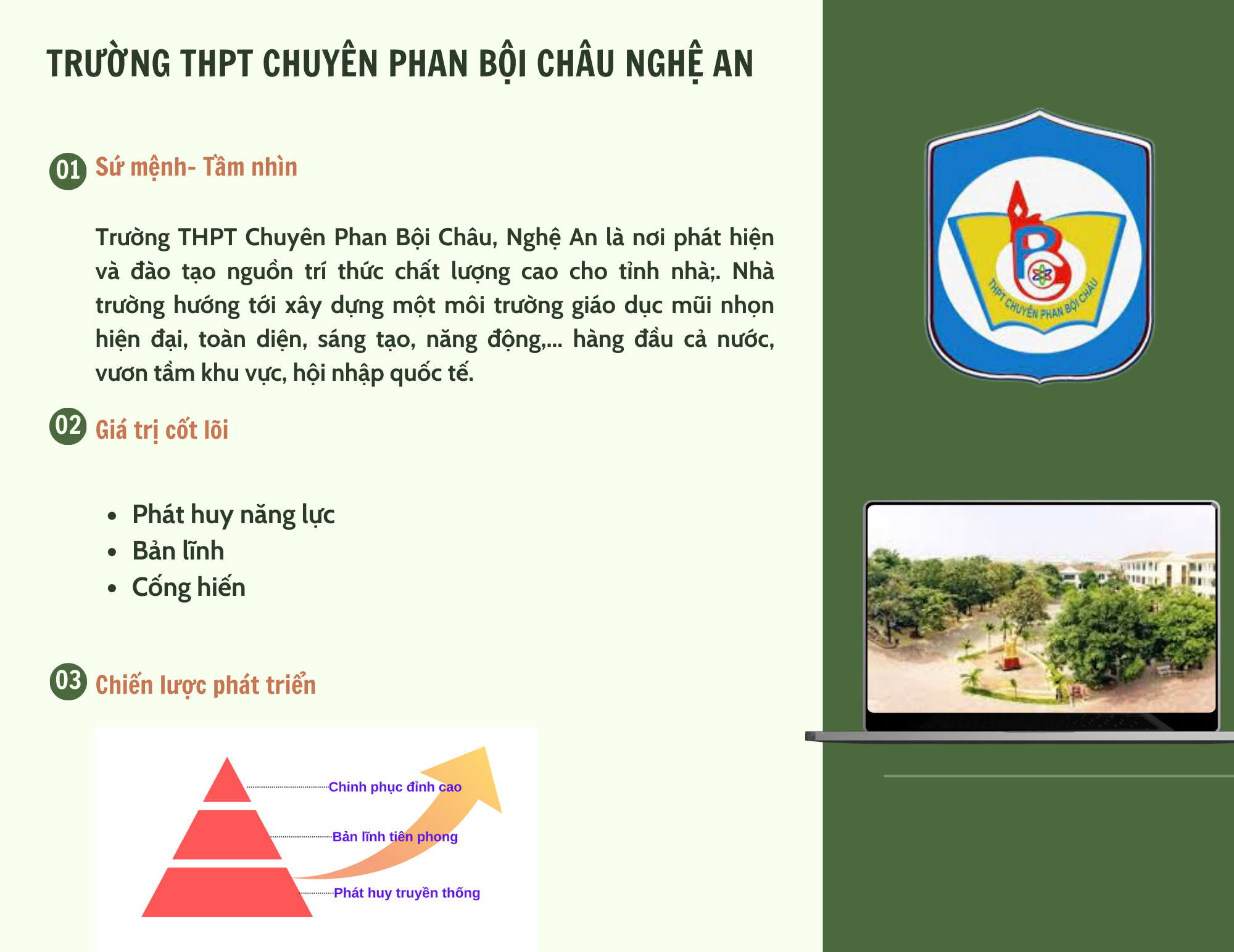 2. các giá trị cốt lõi của trường Phan