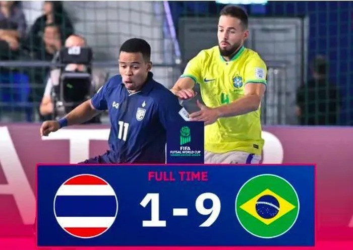 Thái Lan thua 1-9 trước Brazil ở World Cup futsal 2024