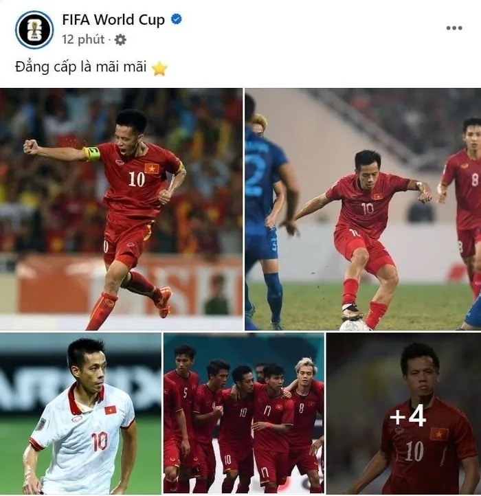 Bài đăng của FIFA sau khi Văn Quyết từ chia tay Việt Nam.