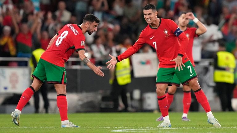 Portugal 2-1 Scotland: Cristiano Ronaldo's late winner denies visitors their first Nations League Group A1 point | Football News | Sky Sports