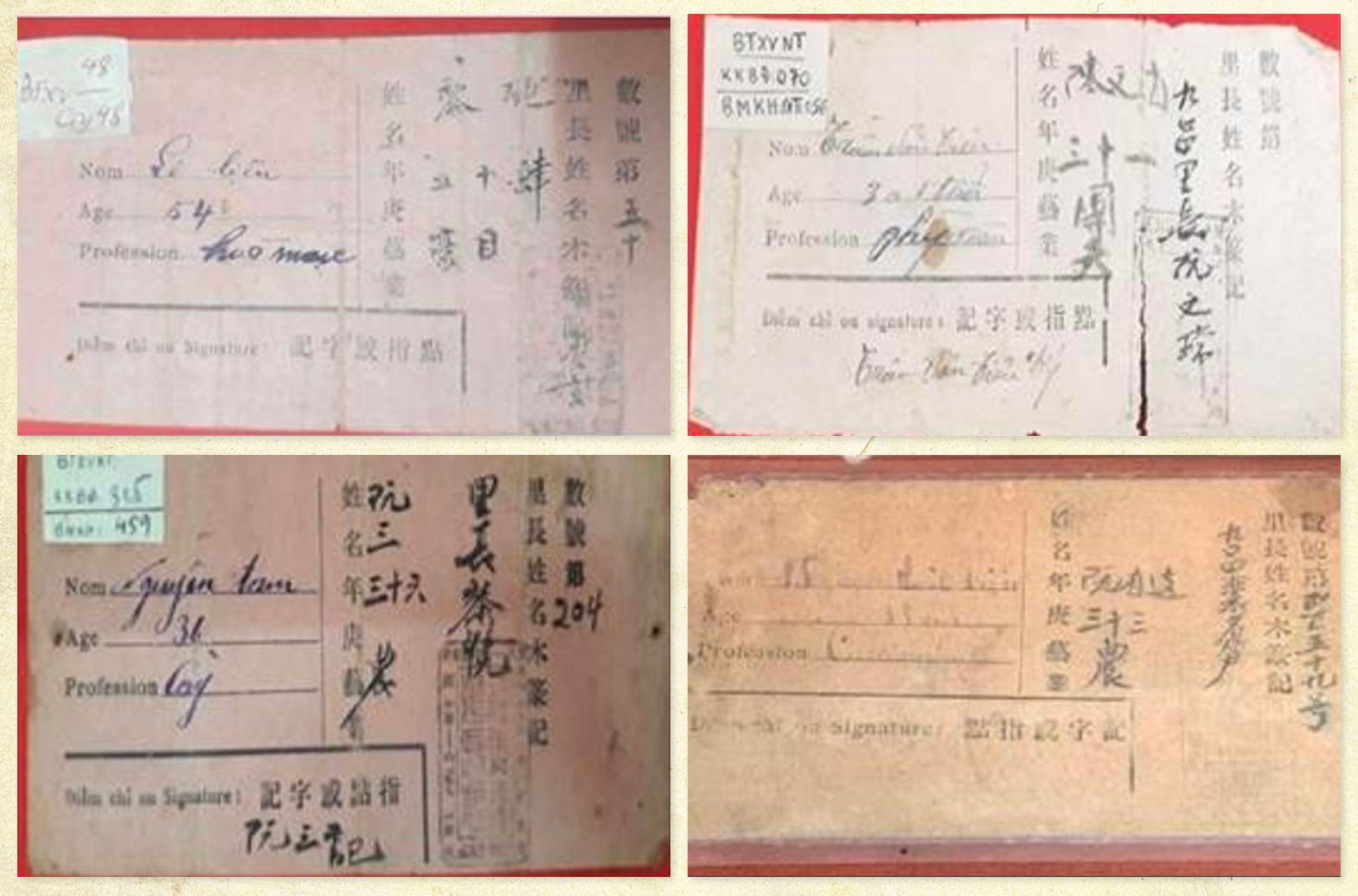 Bộ sưu tập thẻ thuế thân được trưng bày và bảo quản tại Bảo tàng Xô viết Nghệ Tĩnh