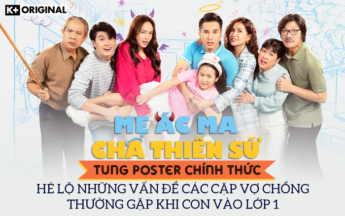 Mẹ Ác Ma, Cha Thiên Sứ” tung poster chính thức, hé lộ nội dung phim: Những vấn đề các cặp vợ chồng thường gặp khi con vào lớp 1