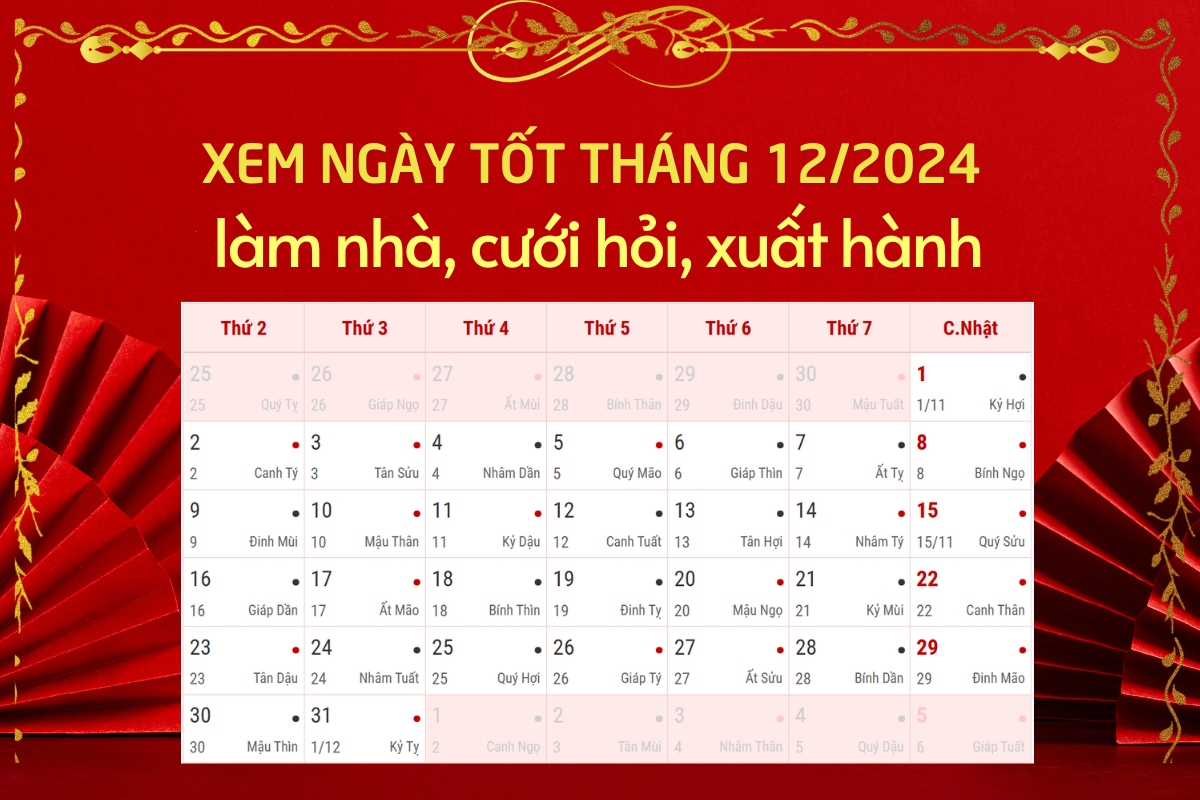 Ngày tốt tháng 122024