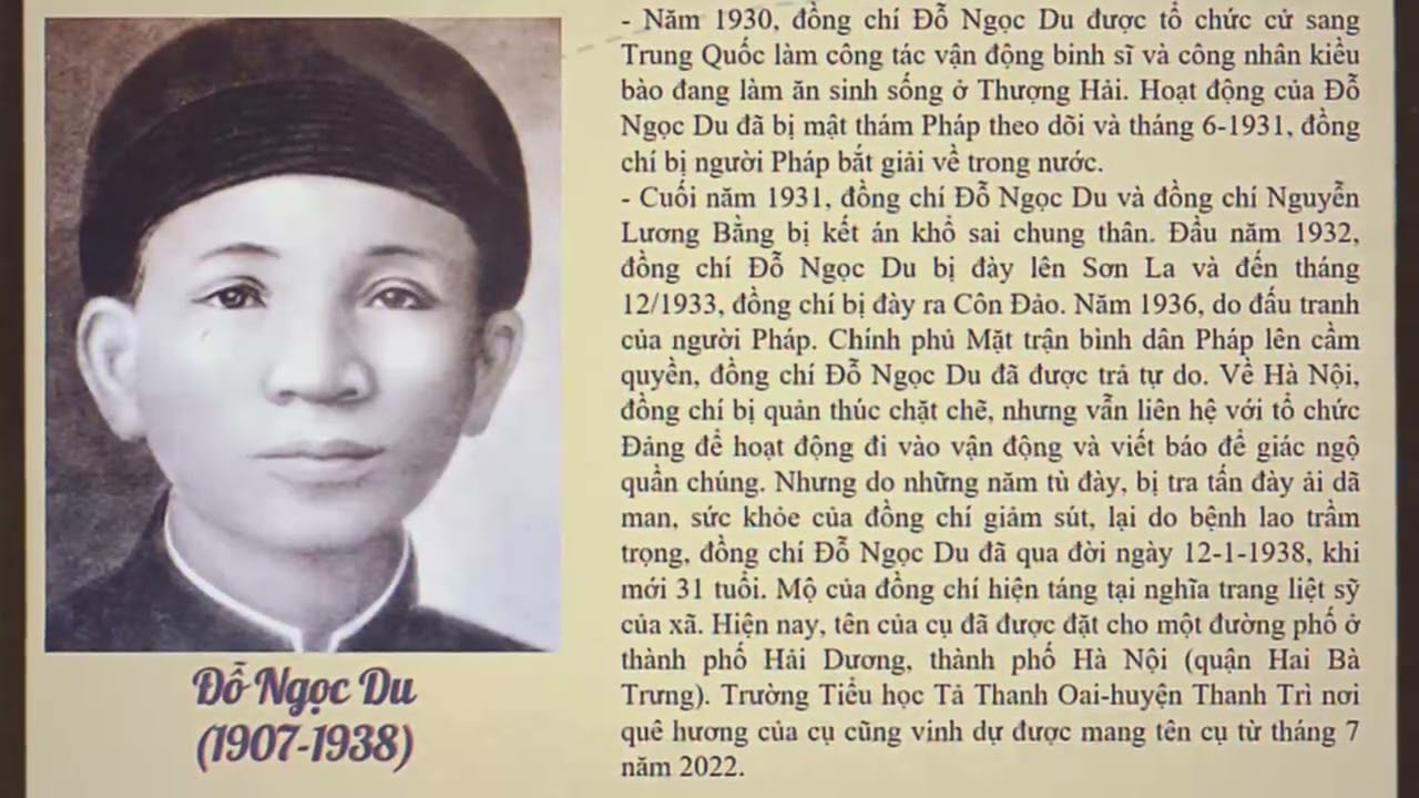 Tiểu sử cụ Đỗ Ngọc Du