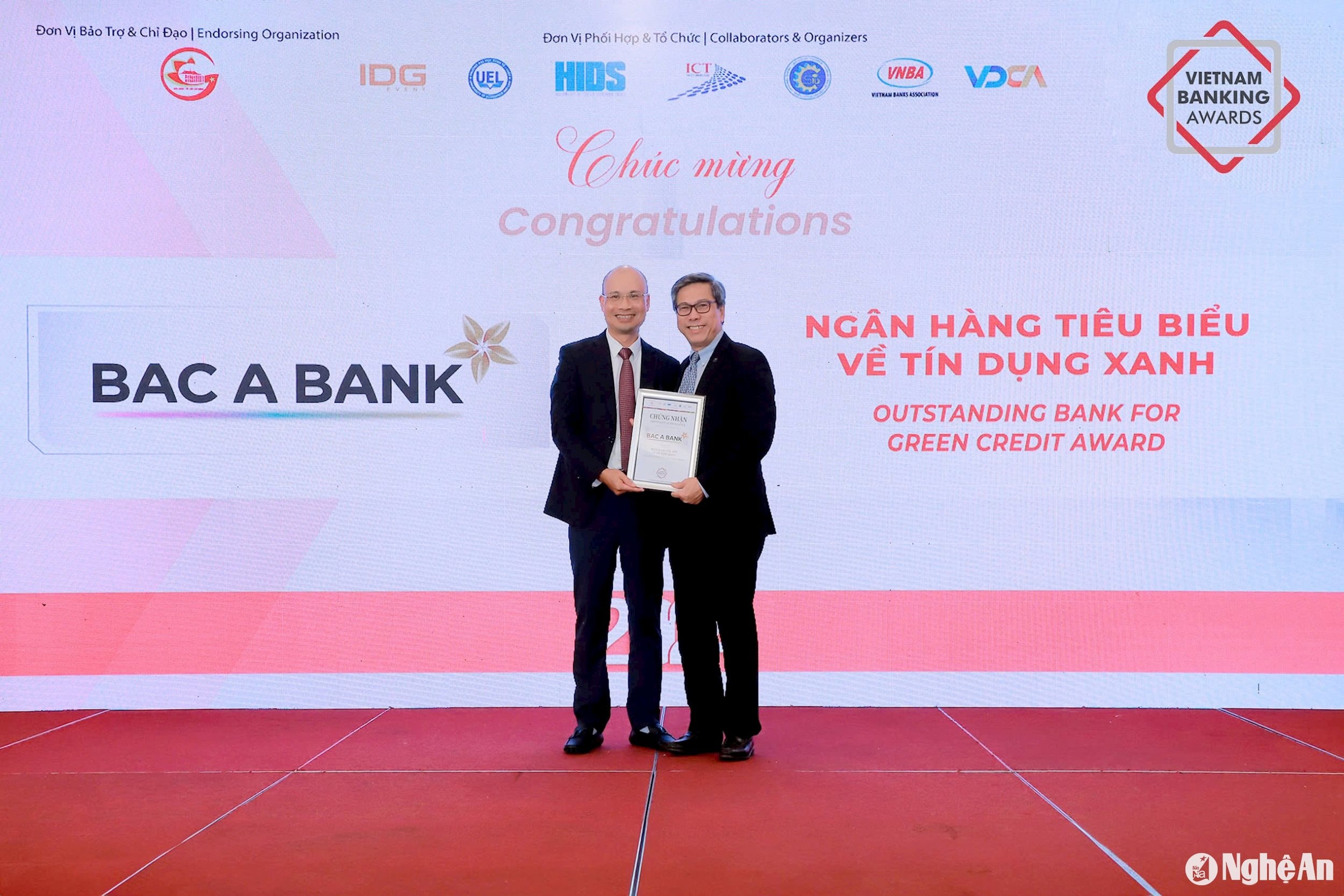  BAC A BANK được vinh danh “Ngân hàng tiêu biểu về Tín dụng xanh” năm 2024. Ảnh- BAB