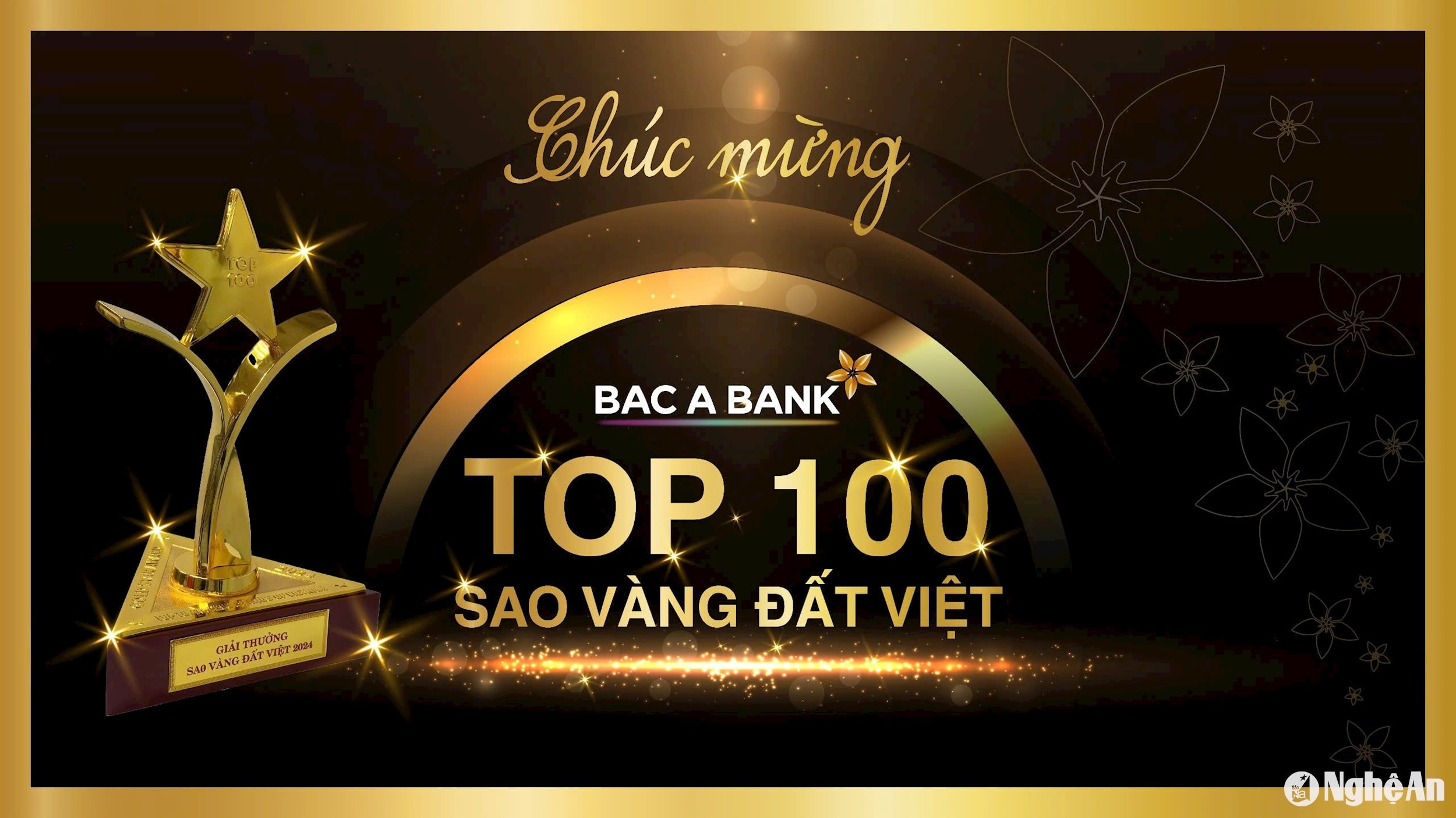  BAC A BANK lọt top 100 giải thưởng Sao vàng Đất Việt 2024. Ảnh- BAB