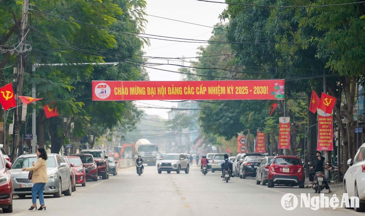 Nhiều tuyến phố thuộc phường Trường Thi được đầu tư xây dựng khang trang, trở thành những tuyến phố sầm uất nhất nhì thành phố. Ảnh: CSCC