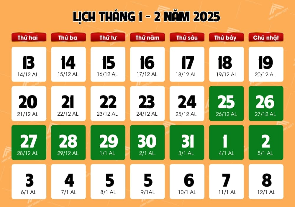 Lịch nghỉ Tết Âm lịch 2025 của Nhà nước? Cách tính thuế TNCN đối với tiền thưởng Tết Âm lịch 2025?