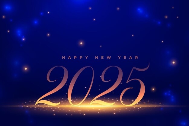 happy new year 2025 background with light effect