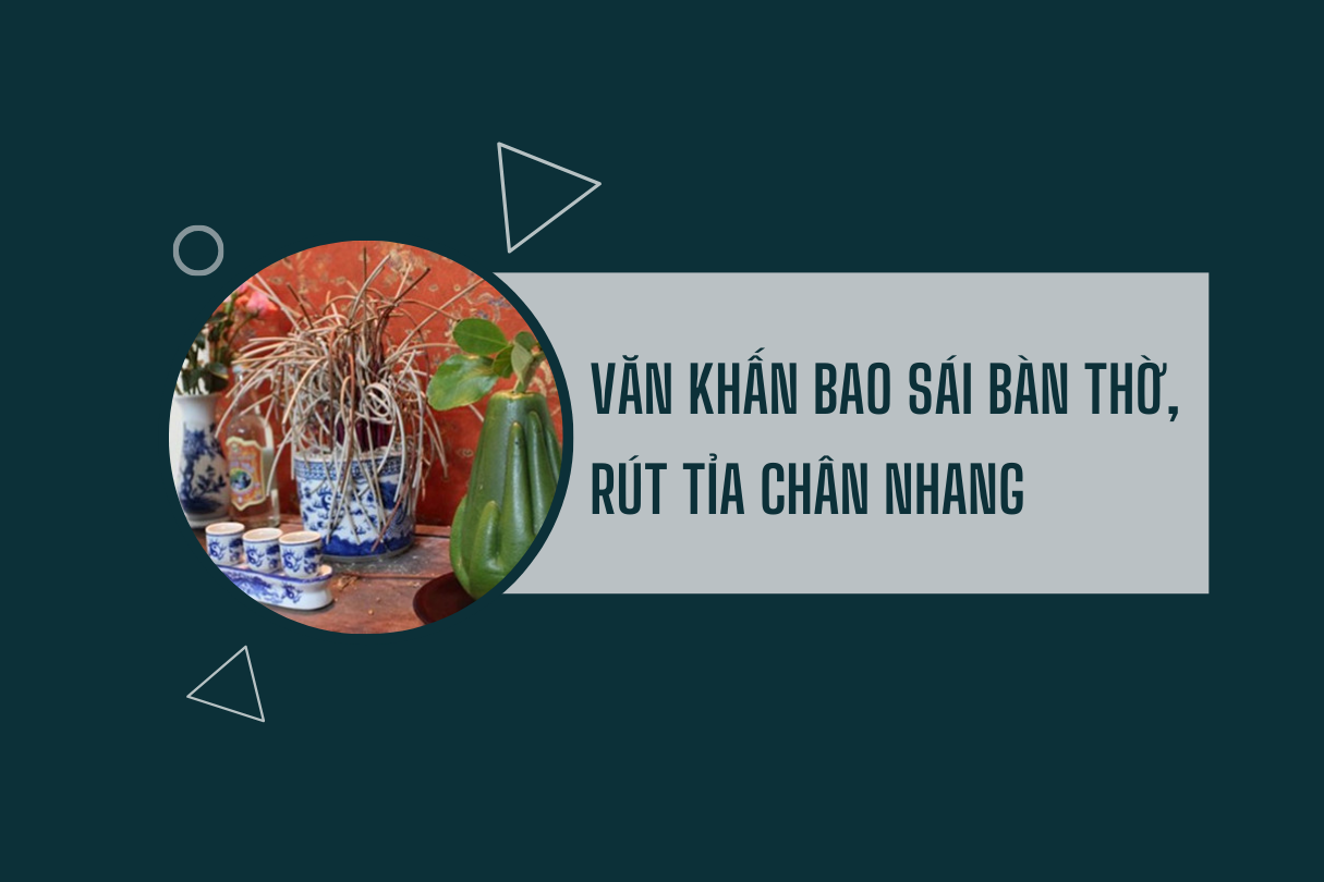 Văn khấn bao sái bàn thờ, rút tỉa chân nhang