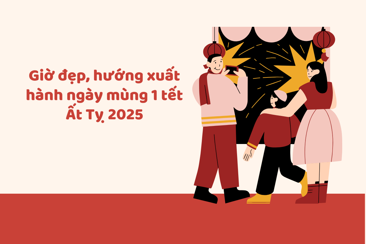 Giờ đẹp, hướng xuất hành ngày mùng 1 tết Ất Tỵ 2025