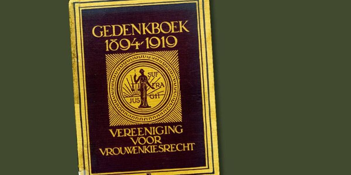 Gedenkboek Vereeniging voor Vrouwenkiesrecht 1894-1919 | Parels uit collectie