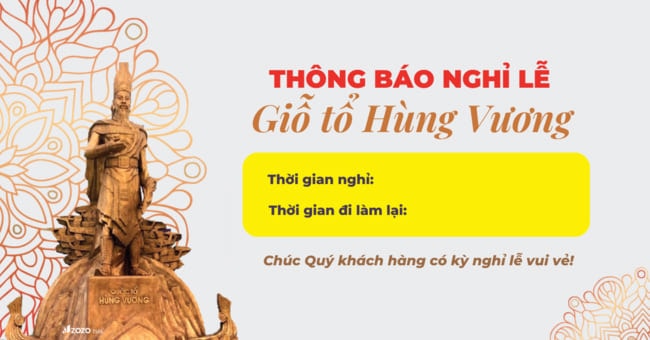 Mẫu thông báo nghỉ lễ 10/3