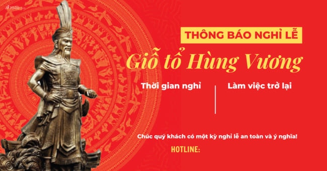 Tải Mẫu thông báo nghỉ lễ giỗ Tổ 10/3