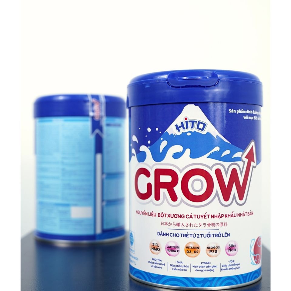 Sữa canxi Hito Grow hỗ trợ tăng chiều cao cho trẻ từ 2 tuổi trở lên