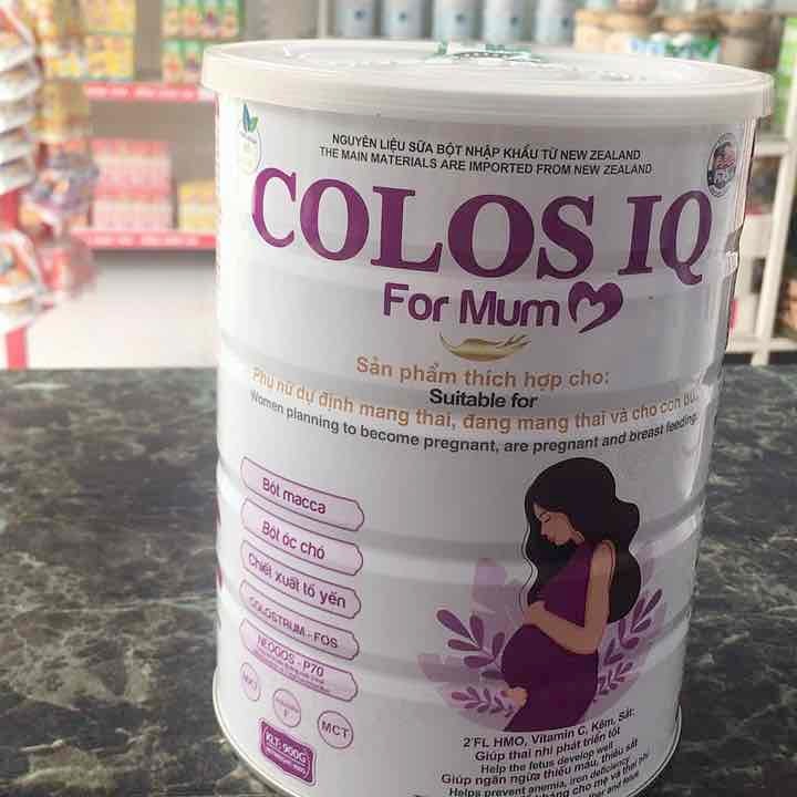 Sữa bột colos IQ for mum dinh dưỡng cho mẹ bầu và cho con bú