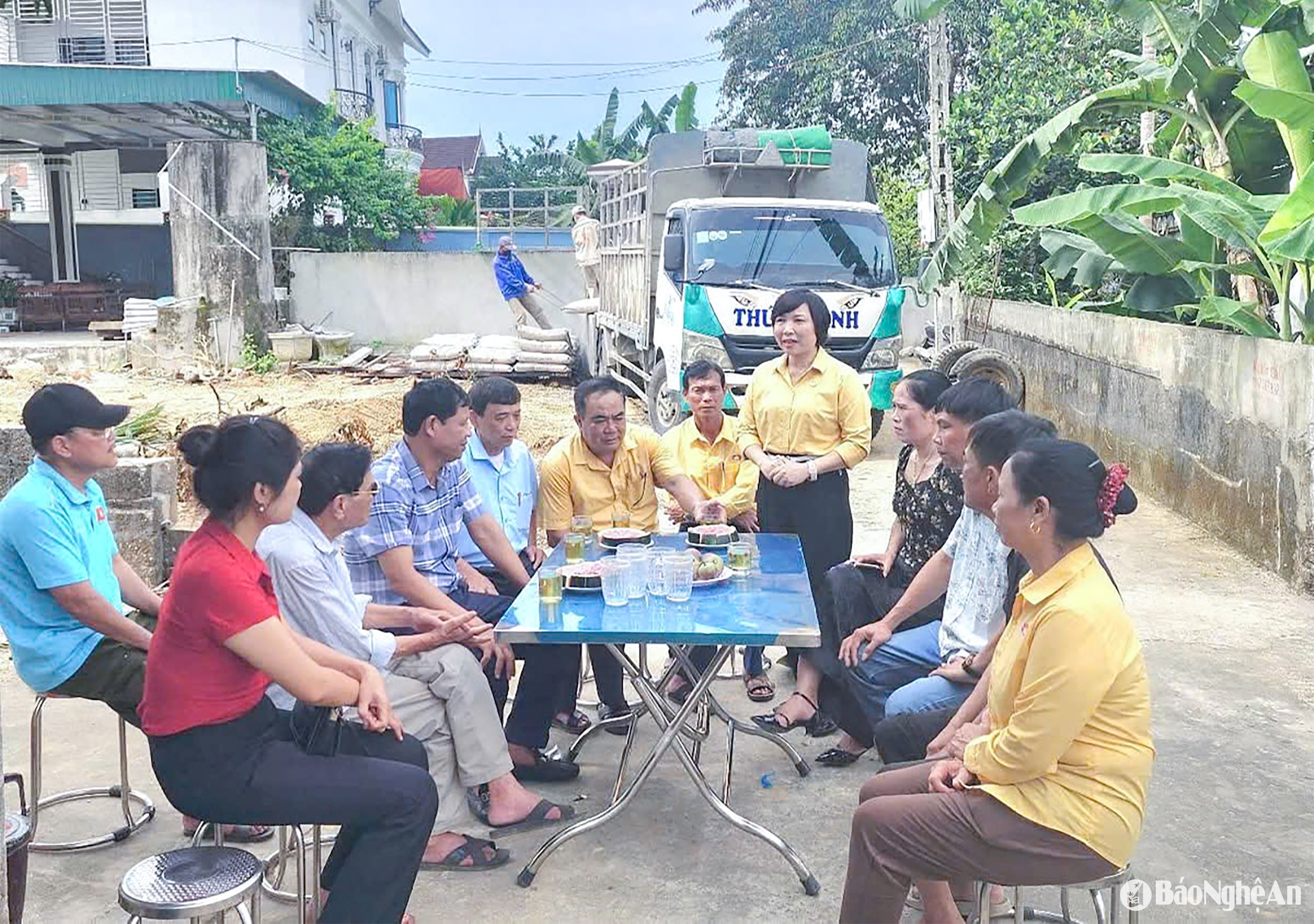 Uỷ ban MTTQ huyện Đô Lương và các lực lượng tổ chức lễ khởi công làm nhà ở cho người nghèo